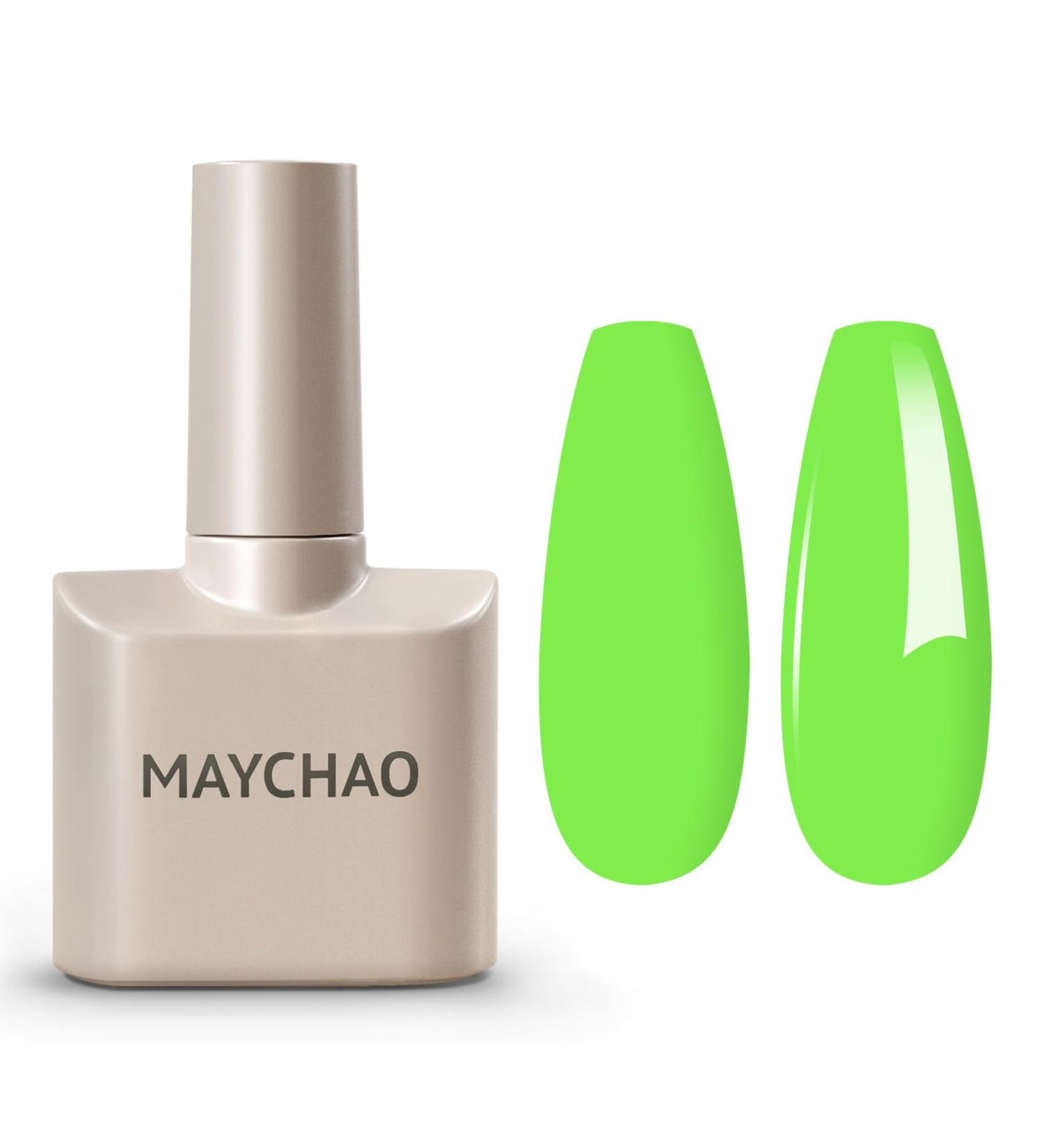 MAYCHAO 15ML Green Gel Nail Polish 1Pc Neon Green Gel Polish Soak Off UV LED Halloween Nail Polish Nail Art Starter Manicure Salon DIY at Home 0.5 OZ - Buy Online on GoSupps.com