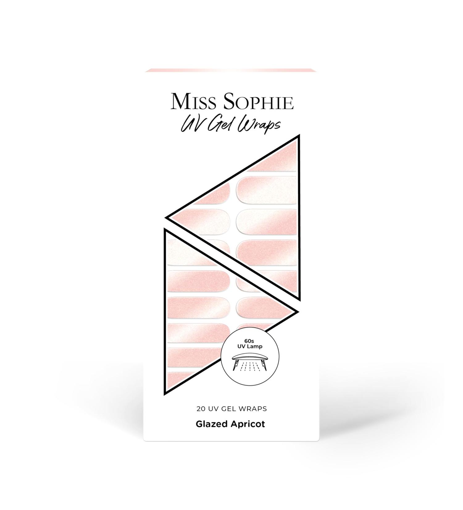 Original Miss Sophie UV Gel Nail Foils - Glazed Elegance 20 Strips for Finger & Toenails - Glazed Apricot Effect - Buy Online on GoSupps.com