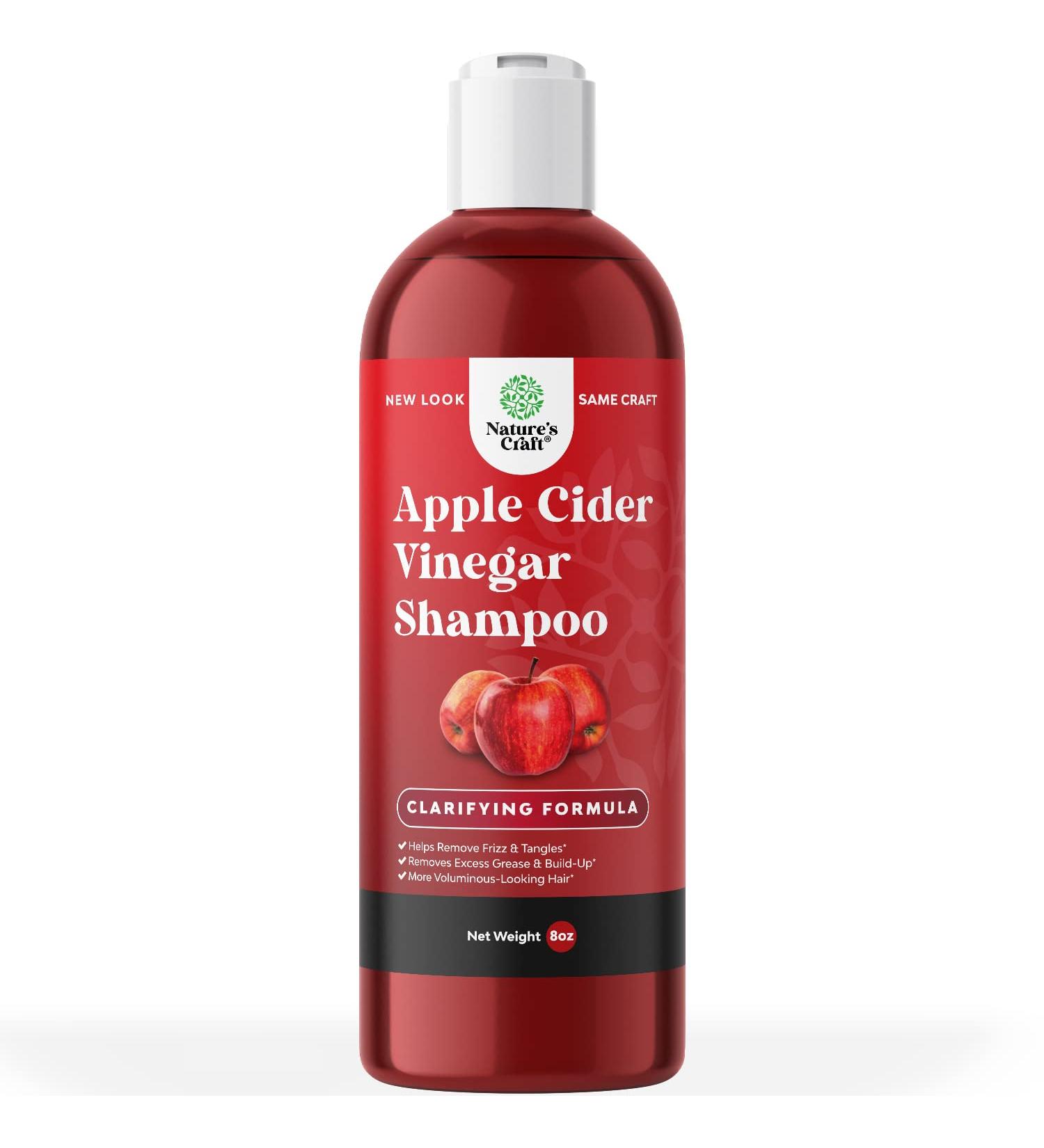 Organic Apple Cider Vinegar Shampoo for Oily Hair Growth | Sulfate-Free Clarifying Formula with Keratin & Jojoba Oil | 8 oz - Natural Hair Care for Men & Women - Buy Online on GoSupps.com