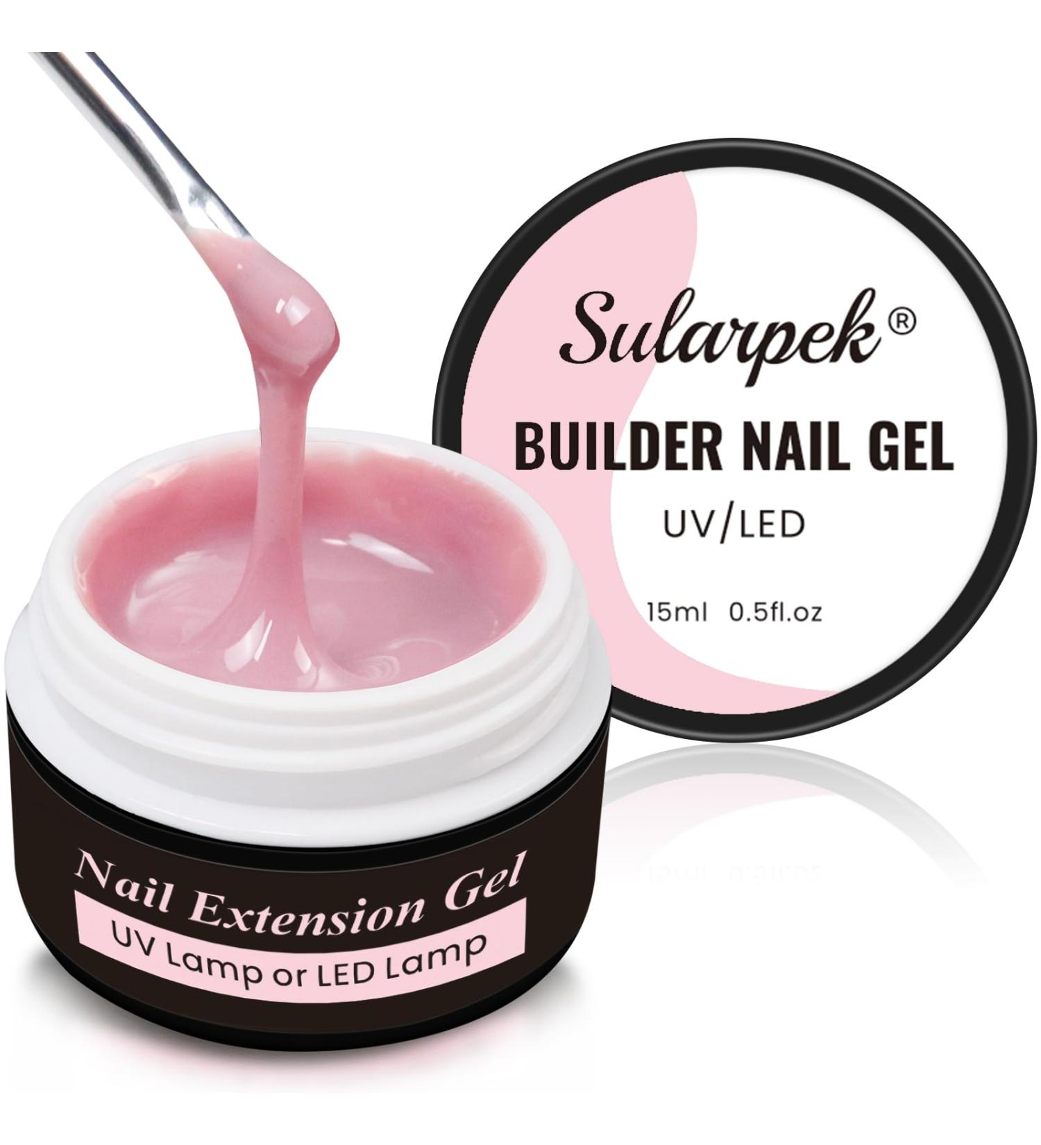  sularpek Sularpek Professional Nail Builder Gel for Repair Broken Nails Extensions and Modelling (Baby Pink) 15ml - Buy Online on GoSupps.com