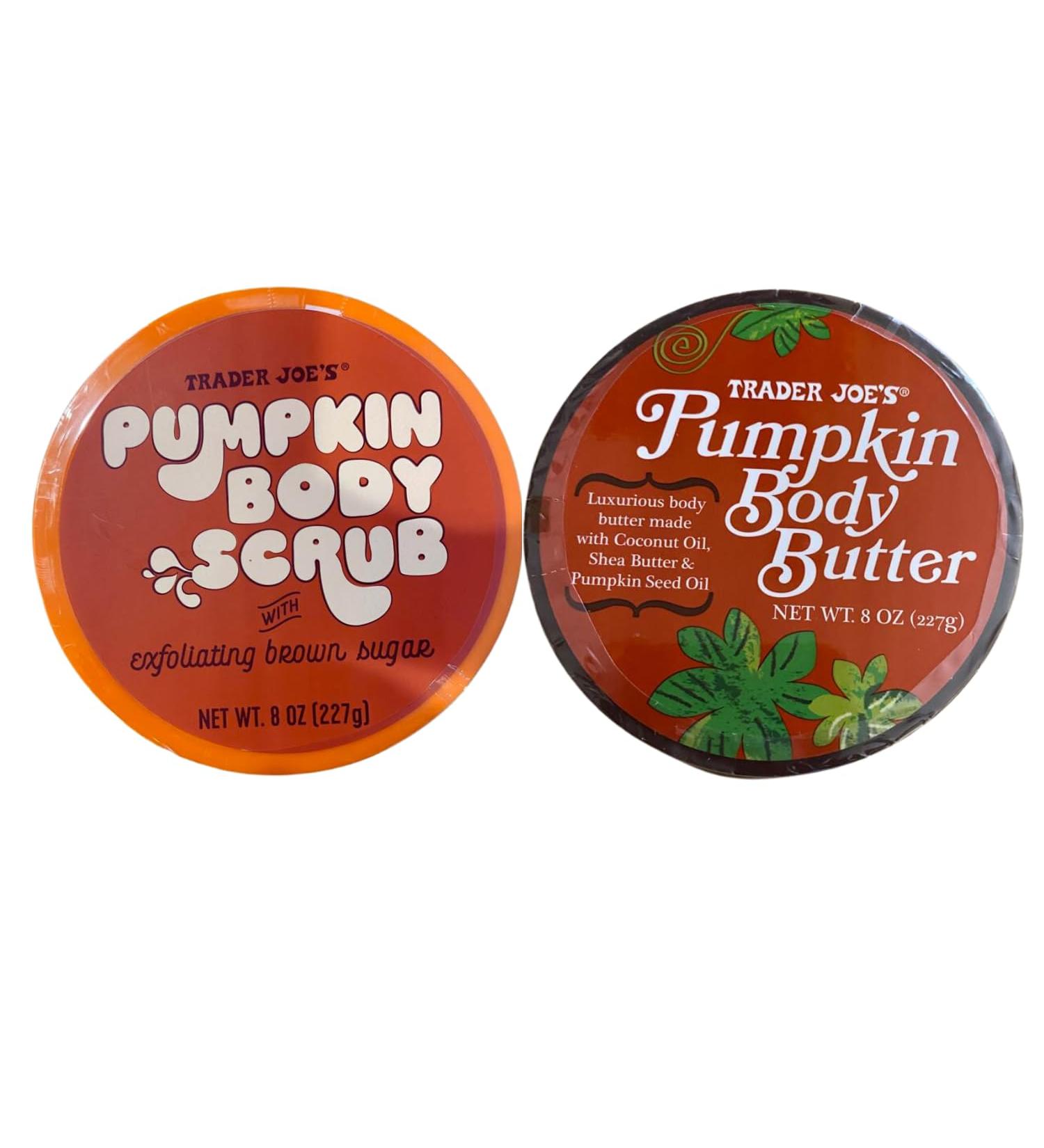 Trader Joe's Pumpkin Body Scrub & Body Butter Set - 8 oz | Nourishing Skincare for All International Shipping Available - Buy Online on GoSupps.com