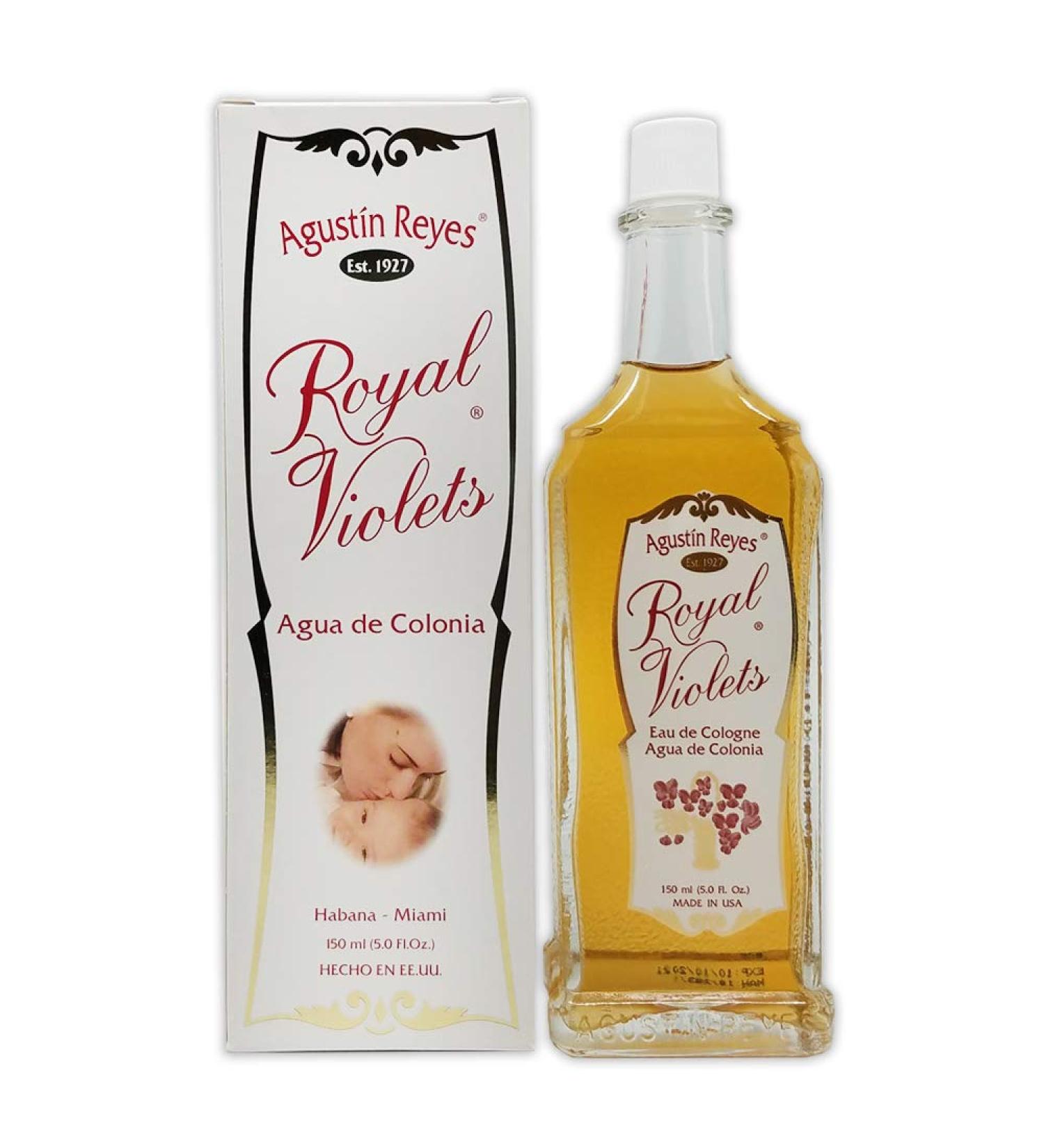 Agustin Reyes Royal Violets 5 Oz Eau De Cologne Glass Bottle | Agua De Colonia - Buy Online on GoSupps.com