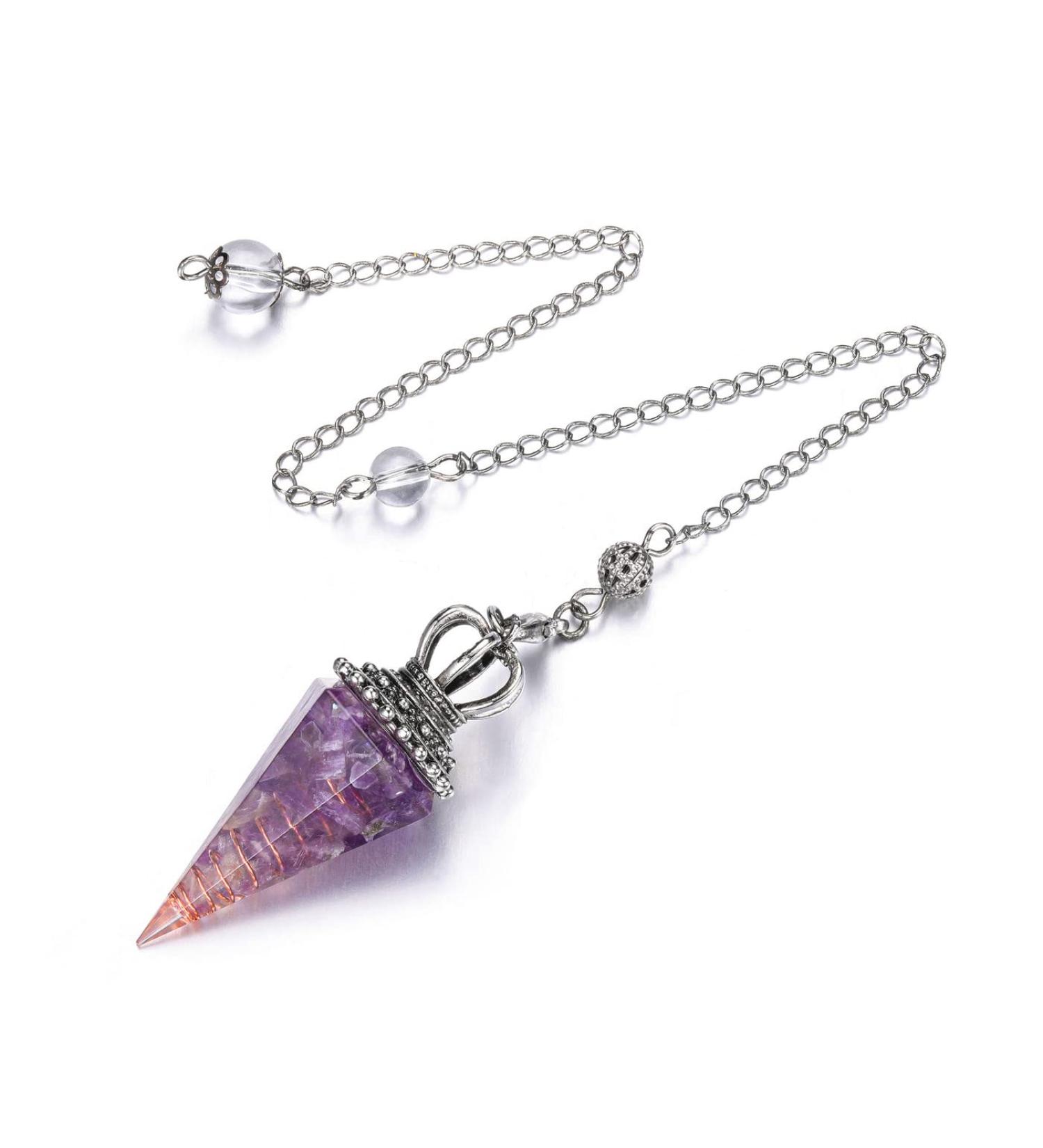 JOVIVI Amethyst Crystal Pendulum for Divination and Healing - Buy Online on GoSupps.com