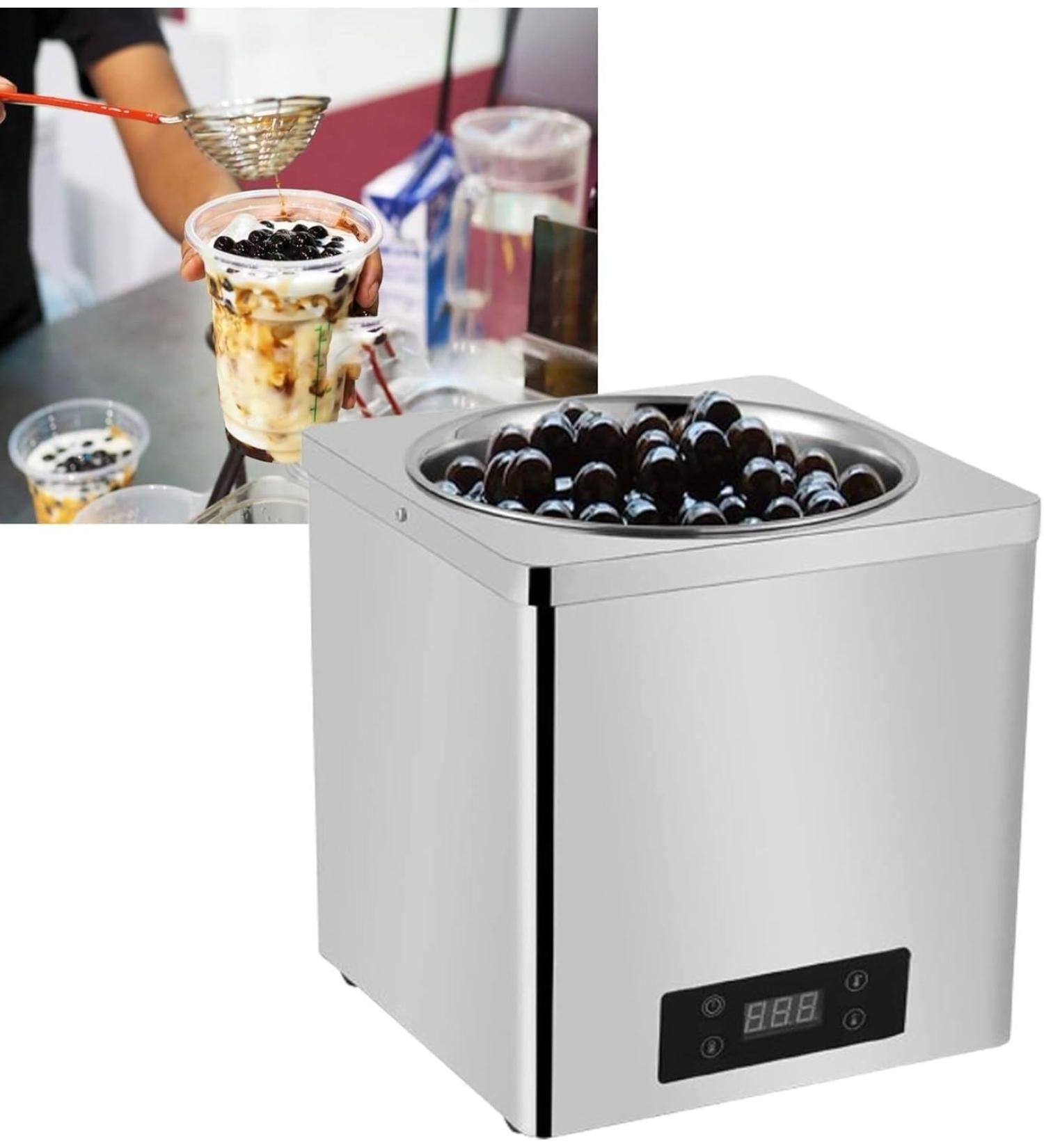 Chauffe-plats professionnels chauffe-th i res temp reuse chocolat 600 W avec chauffe-perles pot isolant pour tapioca pour la restauration et les salons de th au lait 3L - Buy Online on GoSupps.com