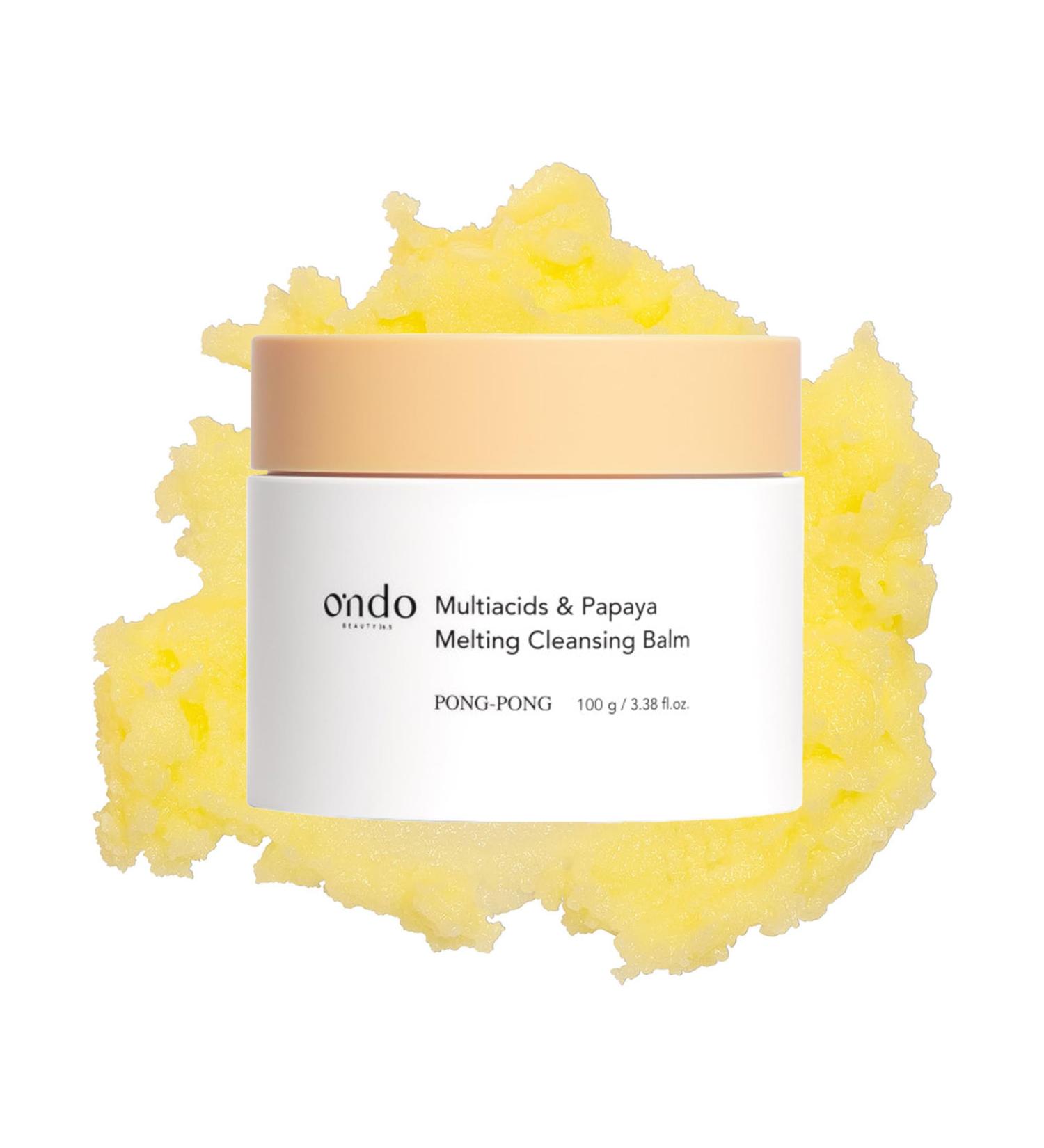 Ondo Beauty 36.5 MULTIACIDS & PAPAYA CLEANSING BALM Baume nettoyant visage d maquillant huile avec extrait de papaye 100 g - Buy Online on GoSupps.com