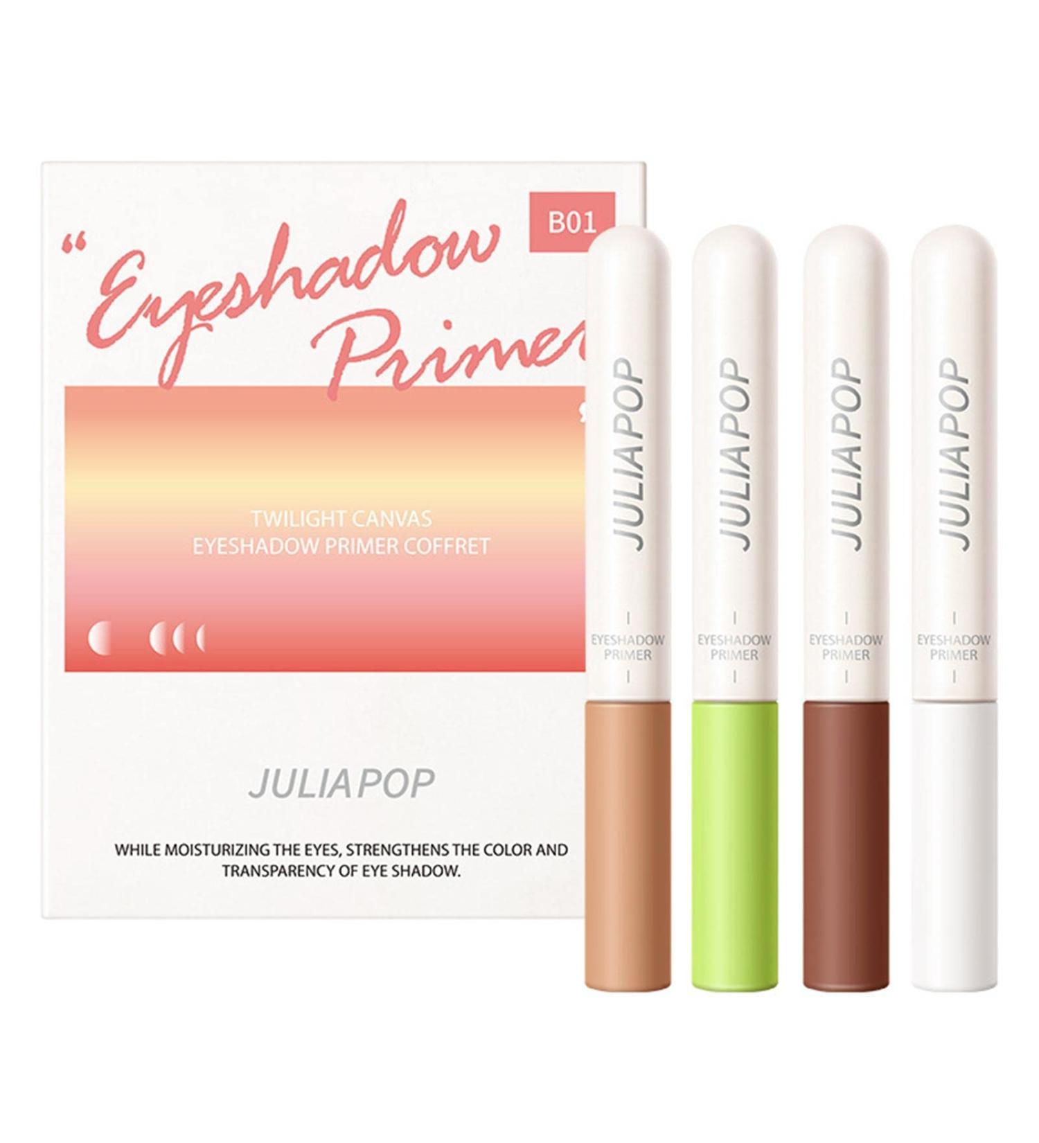 Eyeshadow Primer Set | 4 Colors Matte Liquid Eyeshadow for Smooth Neutral Creamy Eyeshadow Set Lightweight High-pigmented and Waterproof Long Lasting Matte Eyeshadow for Girl B - Buy Online on GoSupps.com
