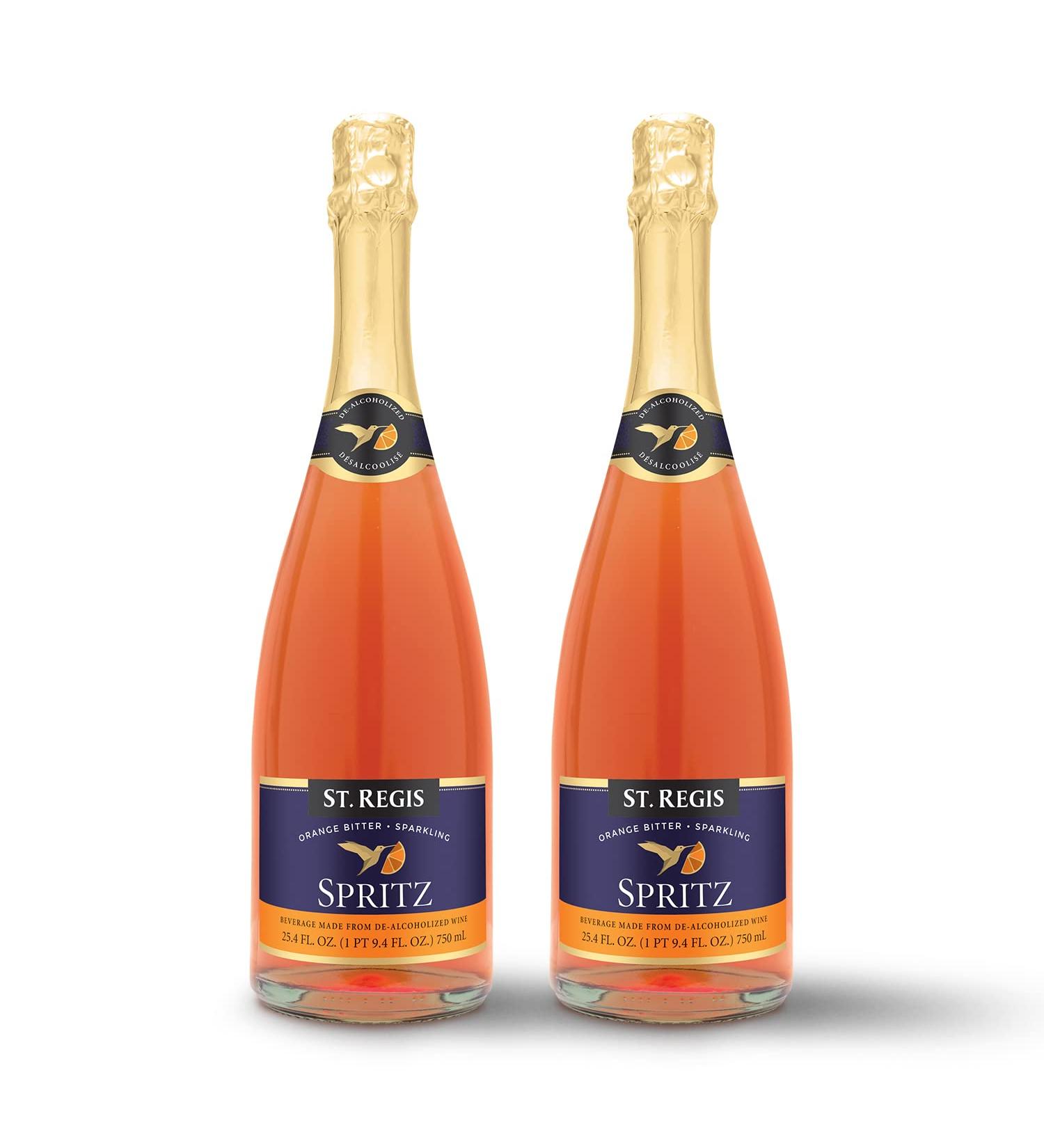 St. Regis Spritz 2 Pack (2 x 750 mL Per Bottle) - Non Alcoholic Sparkling Wine - Low Carb and Low Sugar - Perfect Food Pairing - Ideal Wedding Gifts or Gift Baskets - Enjoy Life and Flavorful Wine - Buy Online on GoSupps.com