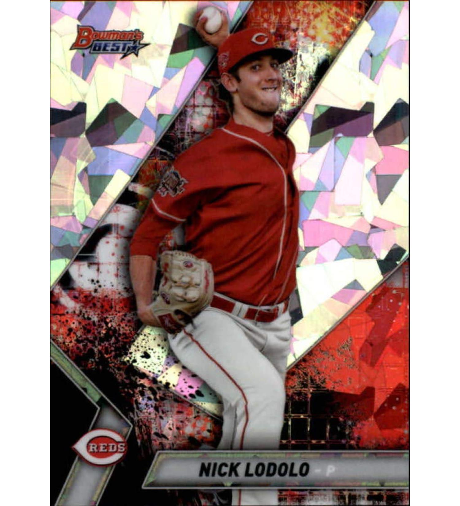 2019 Bowman's Best Top Prospects Atomic Refractor #TP-17 Nick Lodolo Cincinnati Reds RC Rookie MLB Baseball Trading Card