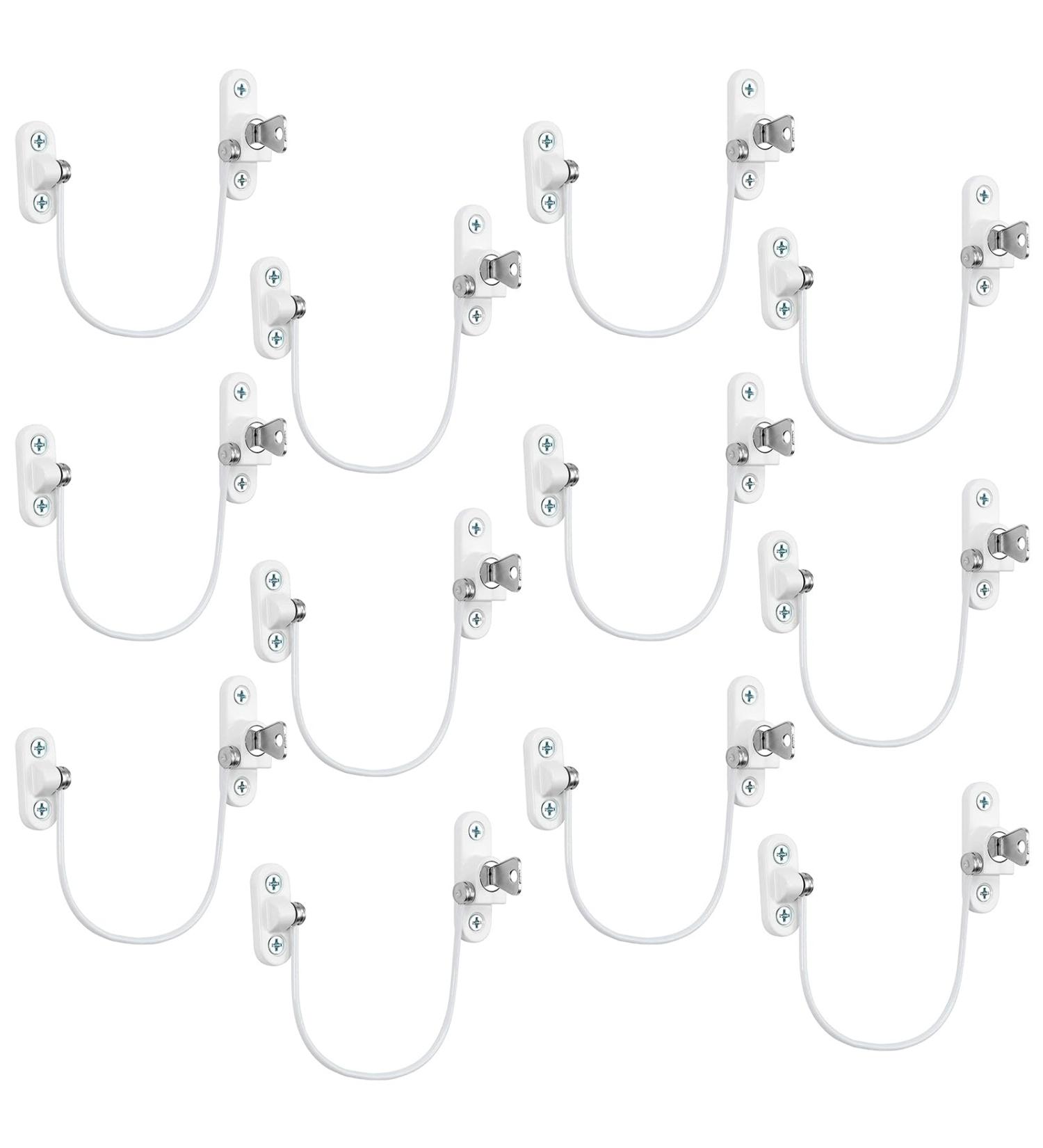 12Pcs Window Restrictor Locks for Kids Window Restrictors UPVC Baby Security Window Locks with Screws Keys for Baby Child Children Safety Window Locks Door Locks for Home Public School and Commercial 12pcsWhite - Buy Online on GoSupps.com
