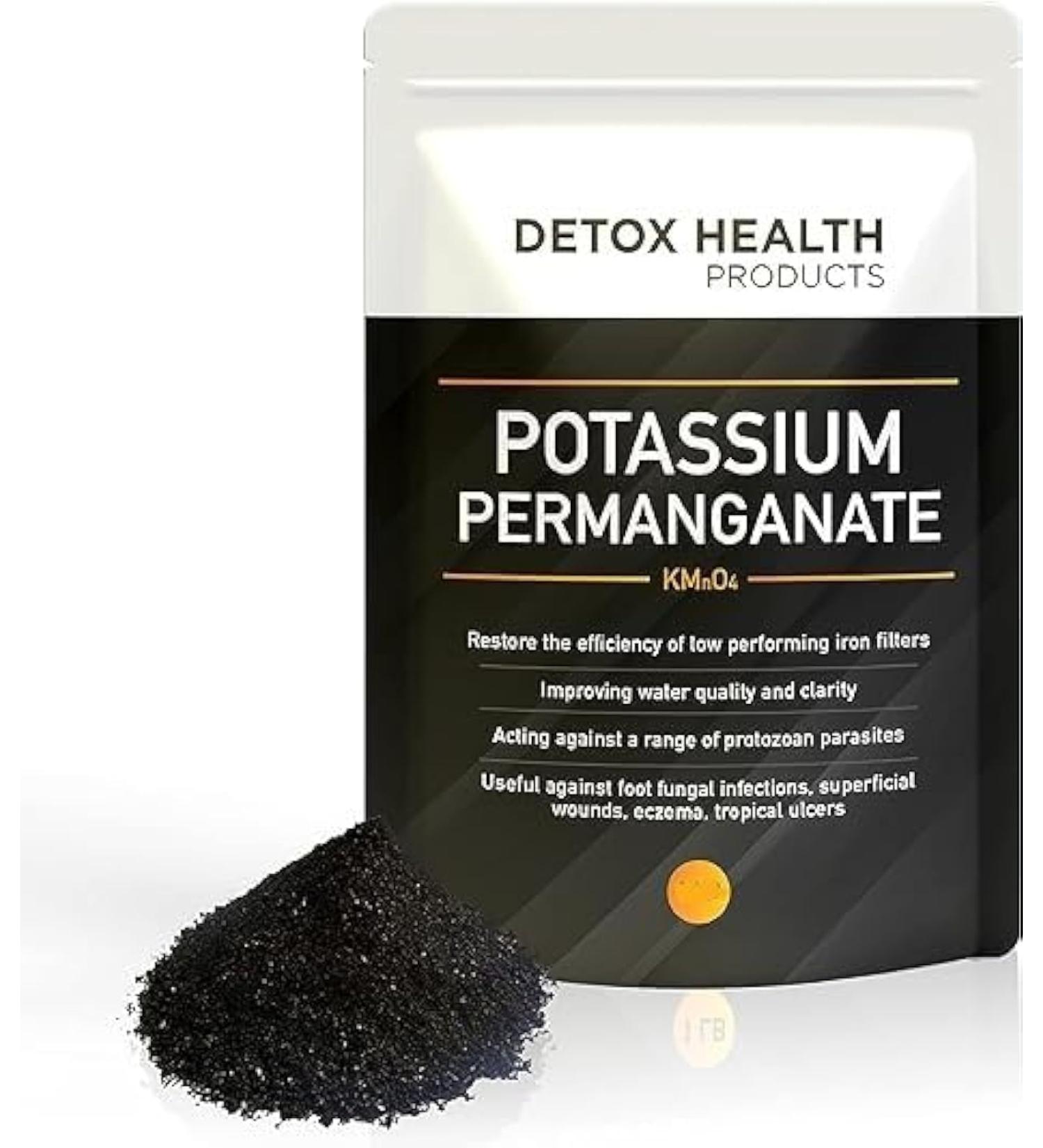 Potassium Permanganate Crystal - Free Flowing Powder - Detox Health Products - 8 OZ - Buy Online on GoSupps.com