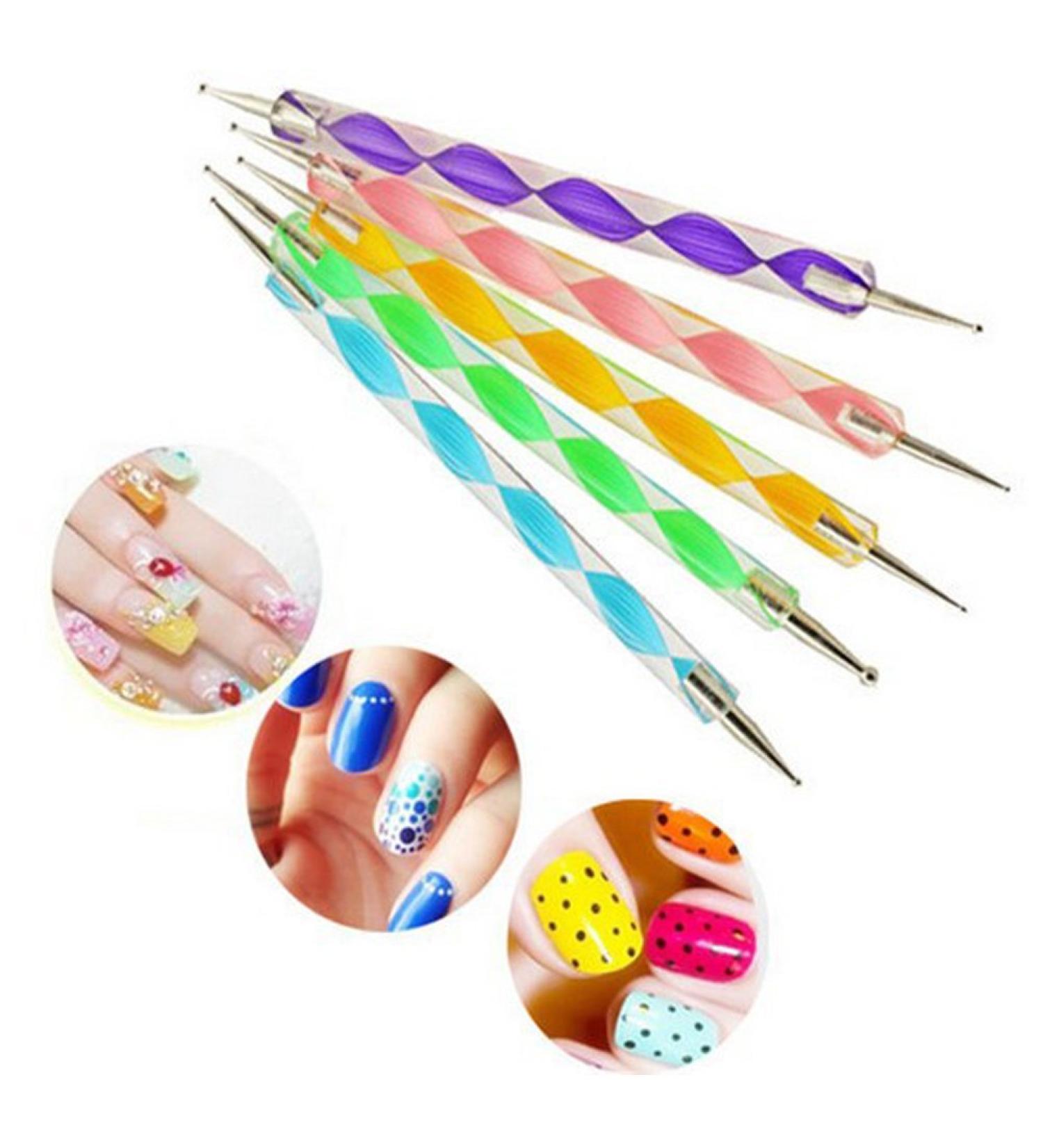 Lookathot 5pcs Professional Nail Drill Point Pencil Pen for Rhinestones Manicure Nail Art Paint & Dotting Tool DIY - Buy Online on GoSupps.com