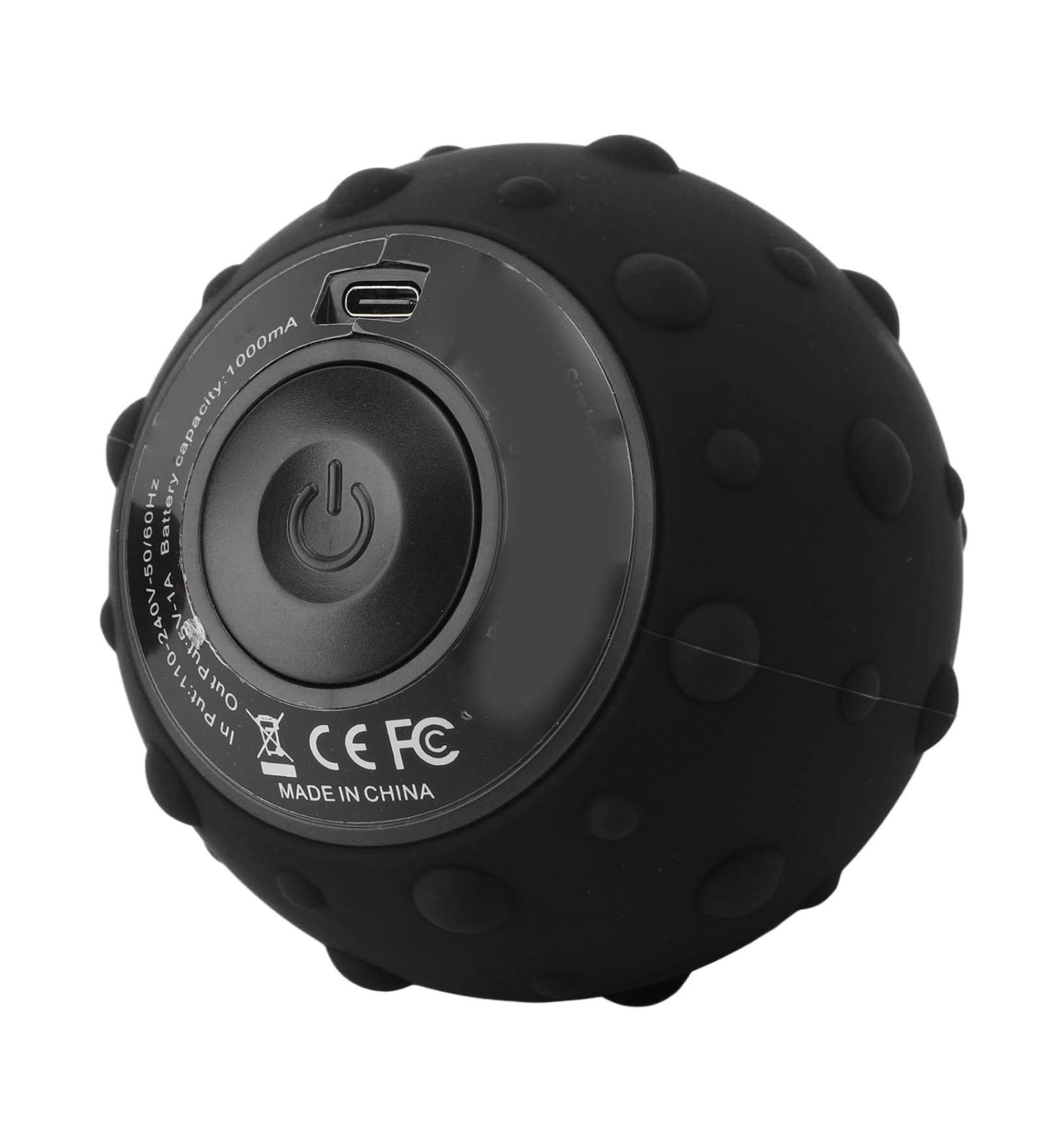Vibrating Massage Ball - 5-Speed Deep Tissue Massager for Muscle Relief & Circulatory Stimulation (Black) - Buy Online on GoSupps.com