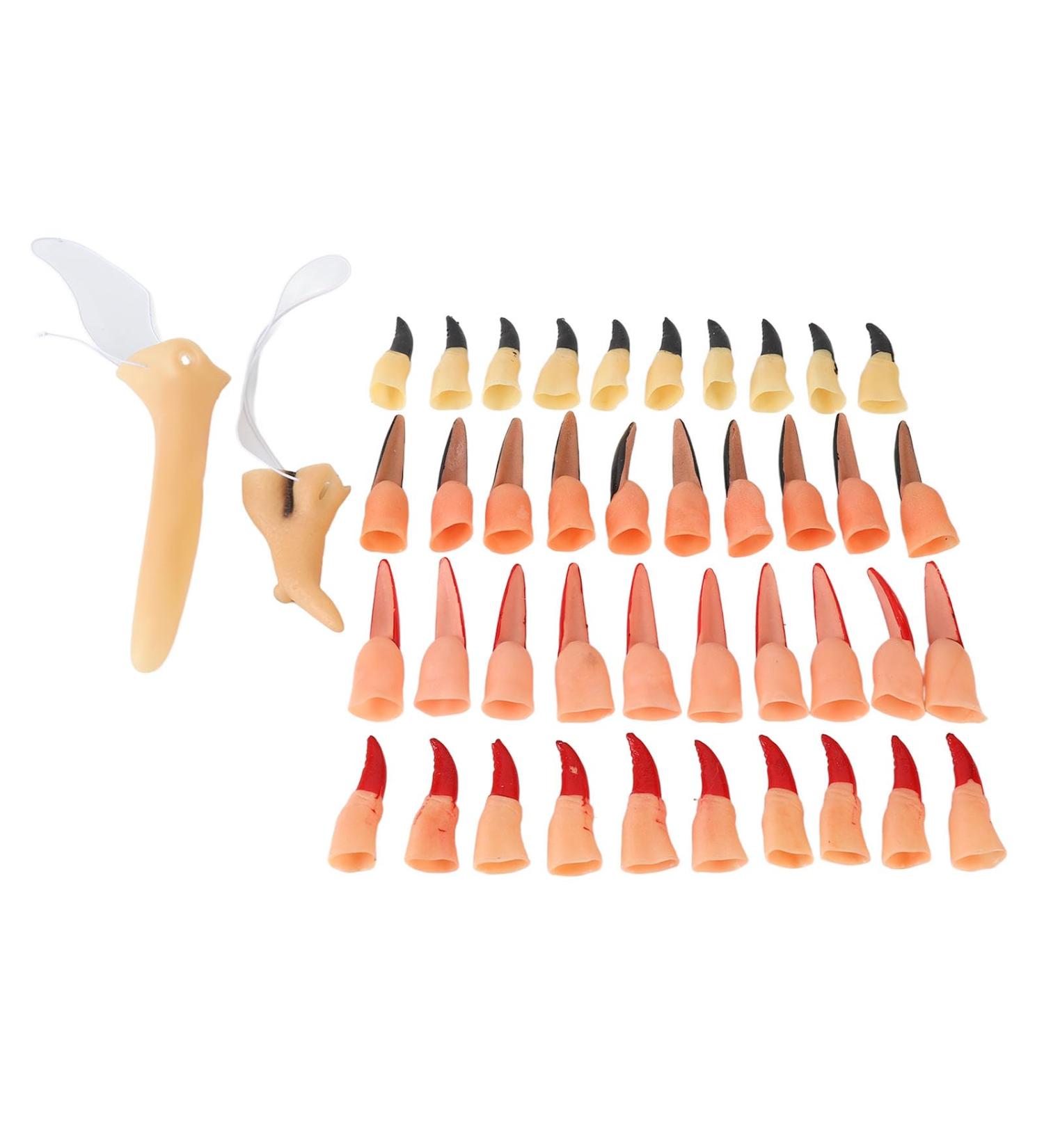 Halloween Fake Finger Claw Nose Safe Material Latex Looking Fake Finger Witch Nail Nose for Party Carnival Bar Decoration - Buy Online on GoSupps.com