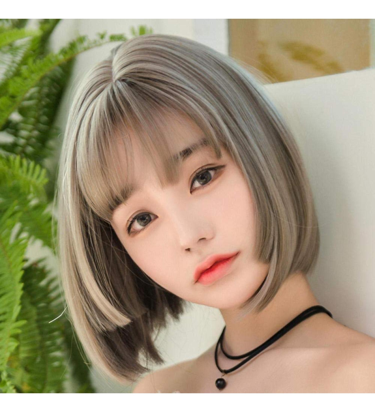 Buy BGHJUE Short Bobo Wig for Women - Stylish Round Face Hairstyle | International Shipping Available - Buy Online on GoSupps.com
