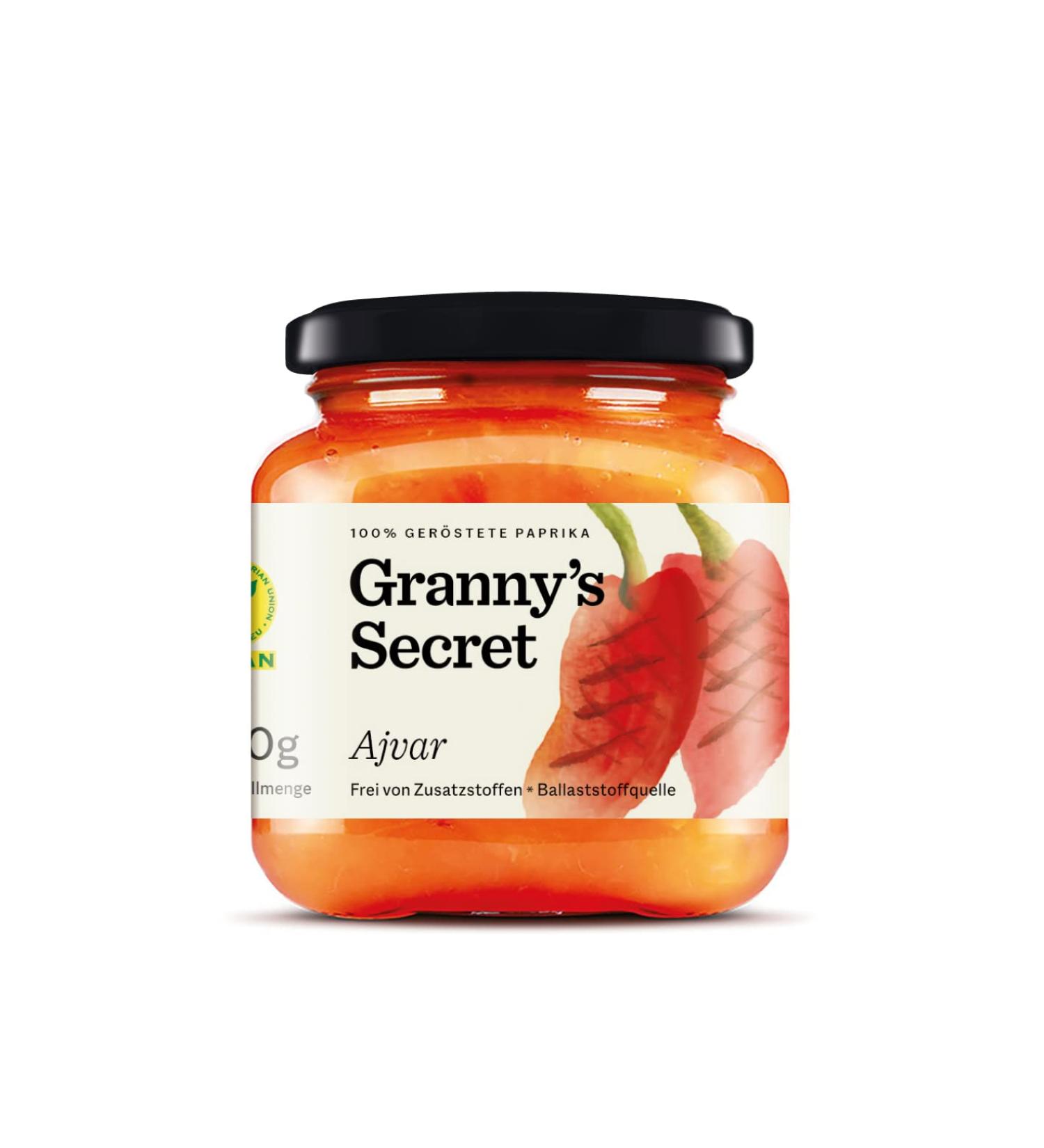Granny's Secret Ajvar Roasted Peppers - Original from Serbia 1 pack (1 x 200 g) 200 g (1 pack)