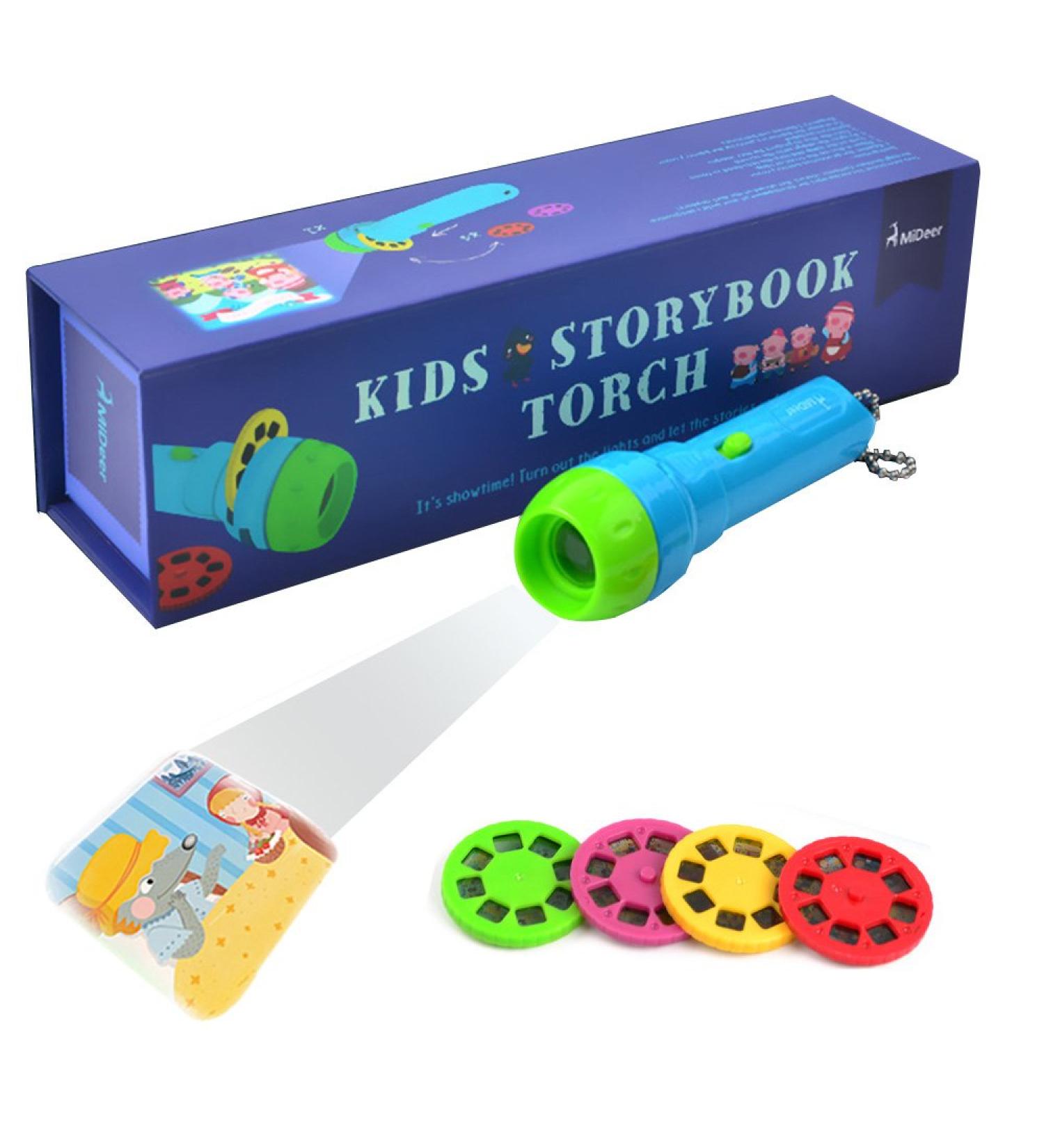 Pueri Projector Flashlight for Kids - 4 Educational Stories | Best Toys for Learning & Fun - Buy Online on GoSupps.com