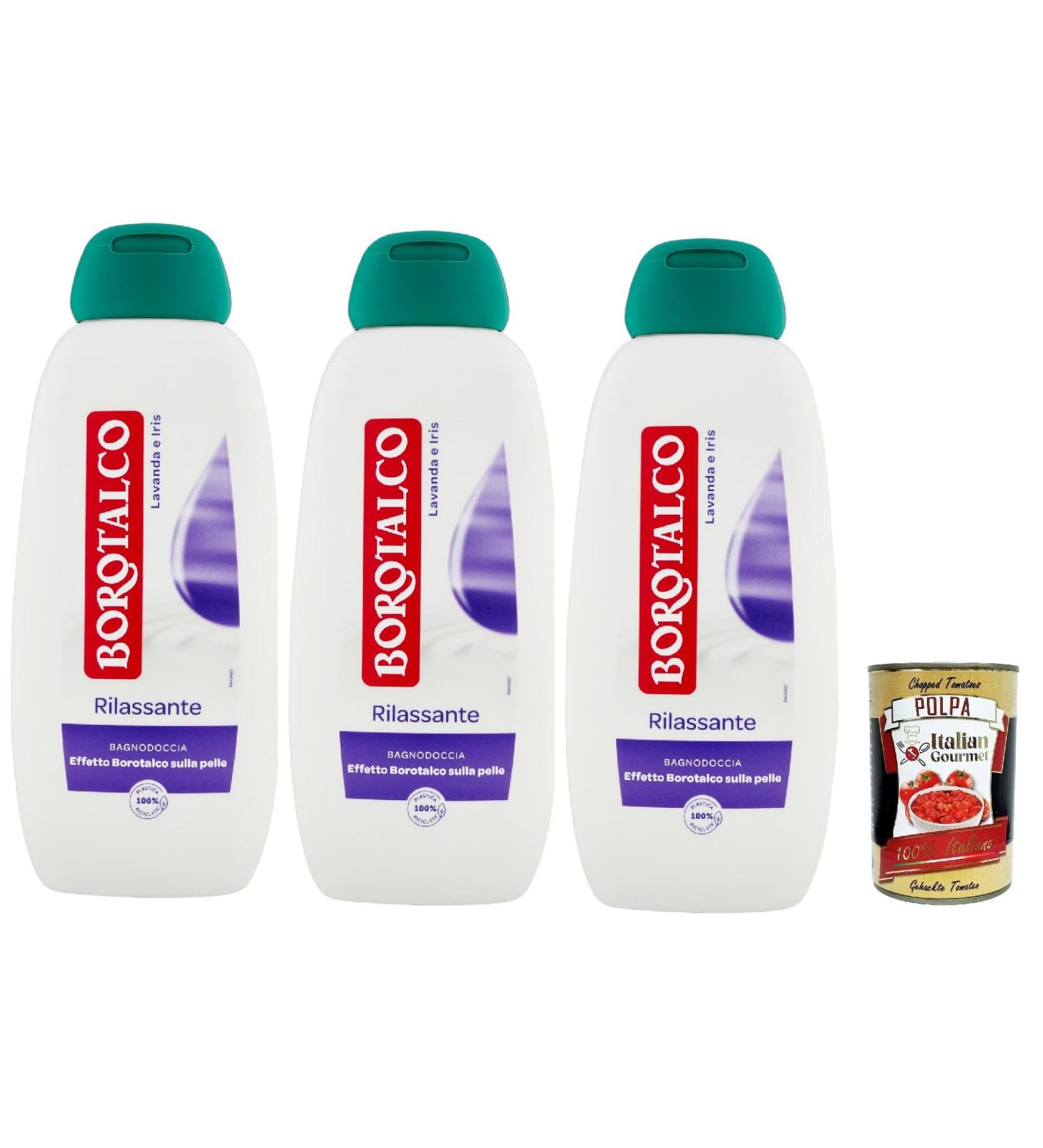  Italian Gourmet E.R. Borotalco - Refreshing Bath Foam for the Body Lavender and Iris Scent - Borotalk effect on the skin - Ideal for men and women - Pack of 3 x 450 ml + Italian Gourmet Polpa 400 g - Buy Online on GoSupps.com