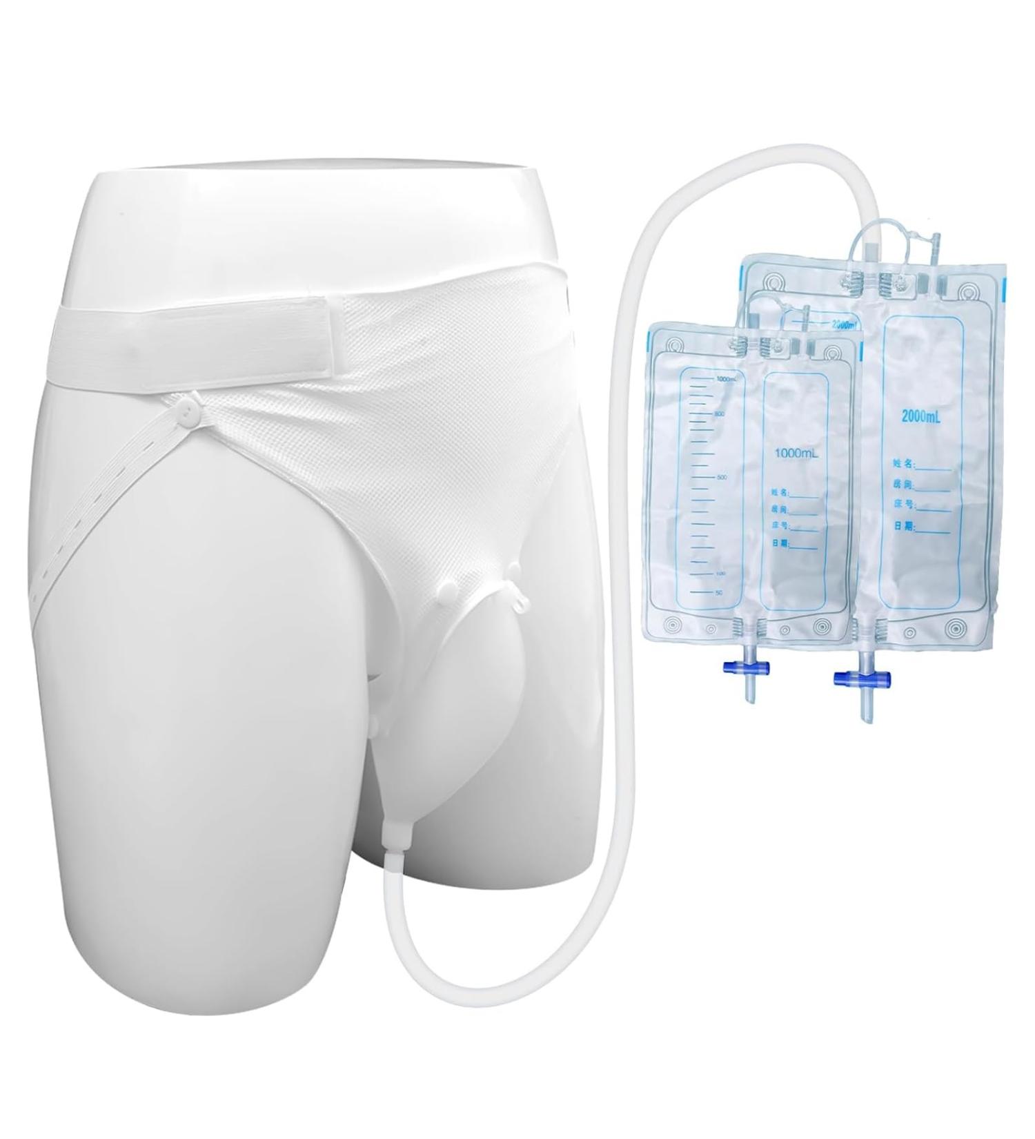 Buy Urine Collector Bag for Men & Women - Wearable Urinal for Elderly & Bedridden Patients | Prevent Leakage | Portable Silicone Drainage System - Buy Online on GoSupps.com