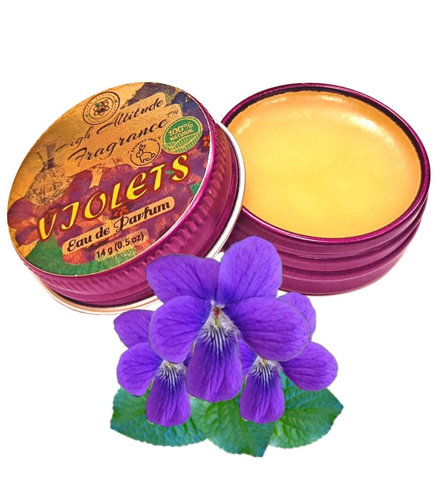 VIOLETS Perfume - Eau de Parfum - Solid Balm - Natural Essential Oils Aromatherapy Fragrance (Viola Odorata Orris Lavender Heliotrope Hyacinth Vanilla) Travel Size Party Guest Favors Gifts-0.5oz - Buy Online on GoSupps.com