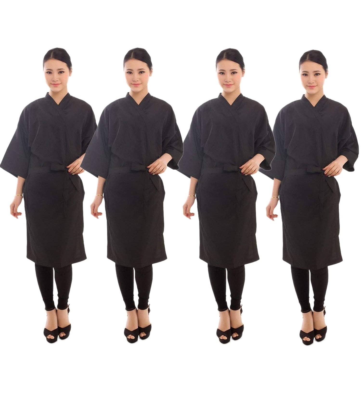 Salon Client Gown Robes Cape 4-Pack - Hairdressing Smock for Hair Stylists - Black XL - Buy Online on GoSupps.com