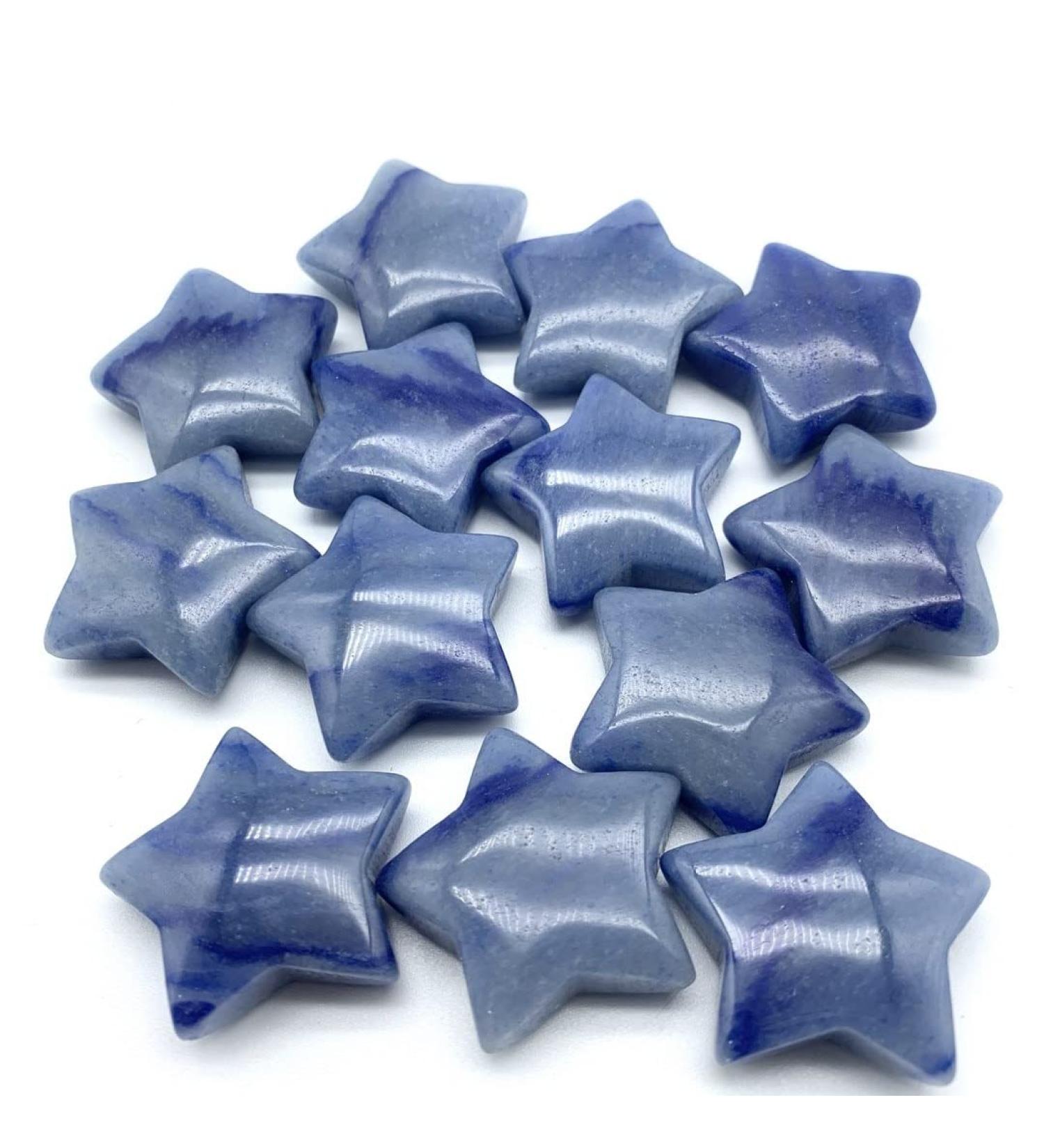 Crystal Rough Natural Blue Crystals Stone Carved Star Shaped Smooth StoneCrystals Room Decoration NaturalReiki Decoration ERTEYIN - Buy Online on GoSupps.com