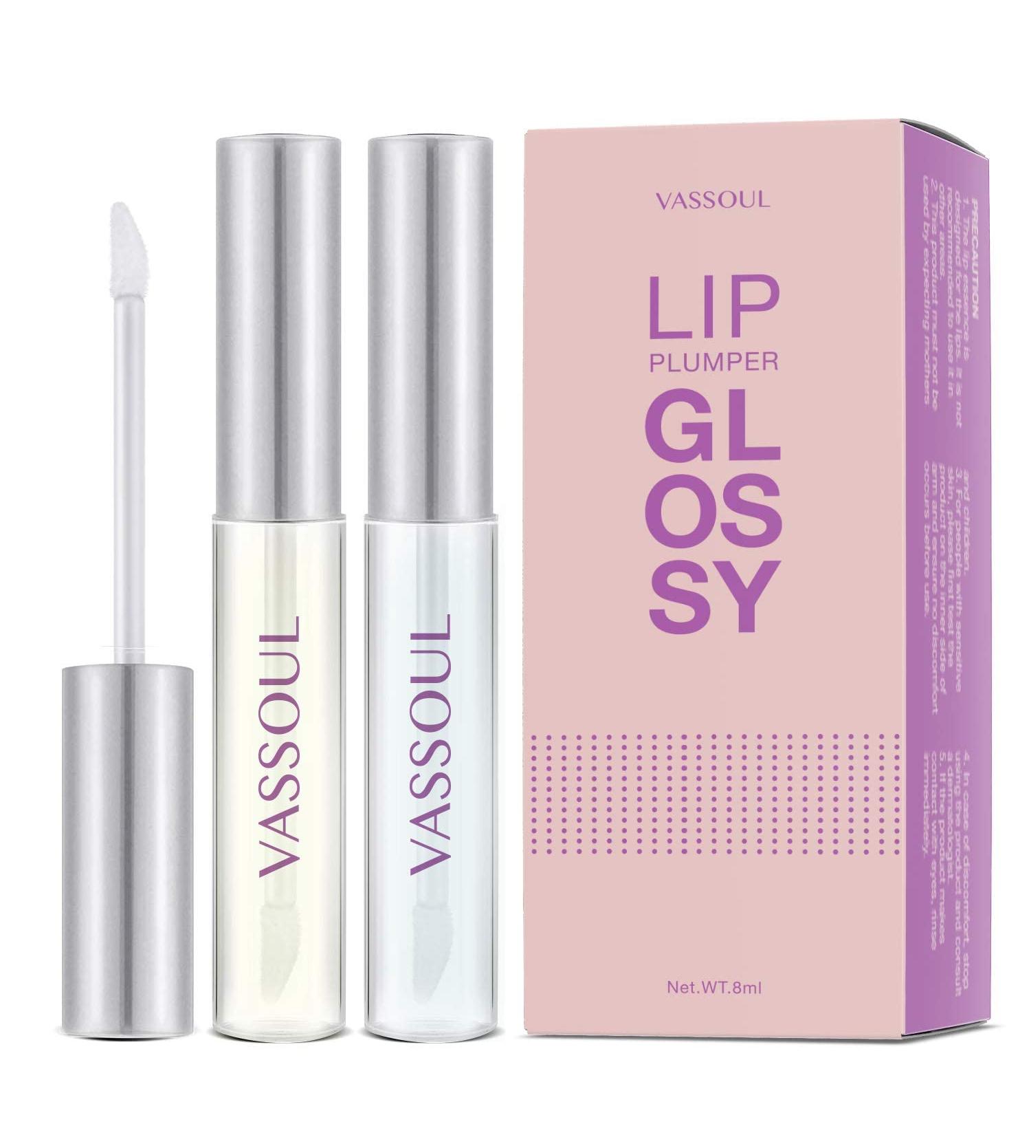 Vassoul Lip Plumper Set - Natural Gloss for Fuller, Hydrated Lips - Buy Online on GoSupps.com