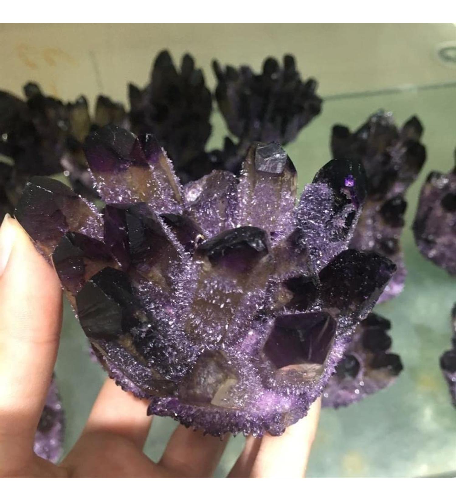 Room Decoration Natural Crystals and Stones Natural Amethyst Quartz Crystal Cluster Phantom Quartz Raw Specimen for Home Decoration for Decoration (Color : 700-800g) - Buy Online on GoSupps.com