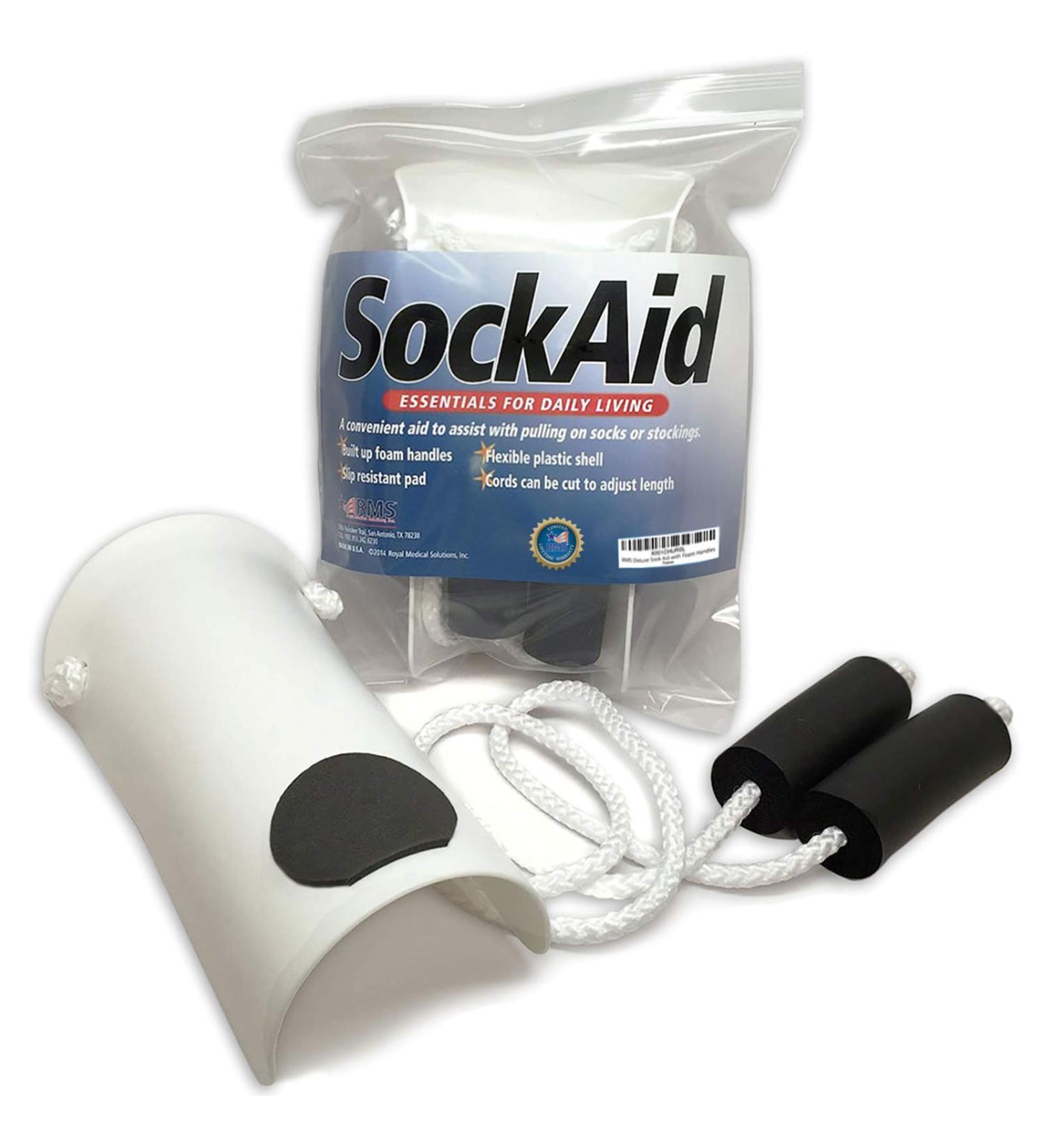 RMS Deluxe Sock Aid with Foam Handles - Easy Socks Helper - Buy Online on GoSupps.com