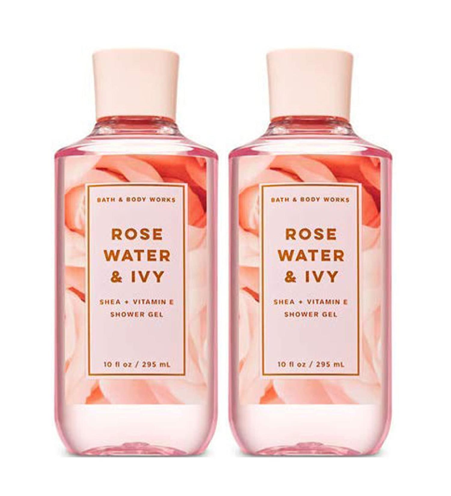 Bath and Body Works Rose Water & Ivy Shower Gel 10 Oz 2 Pack (Rose Water & Ivy)