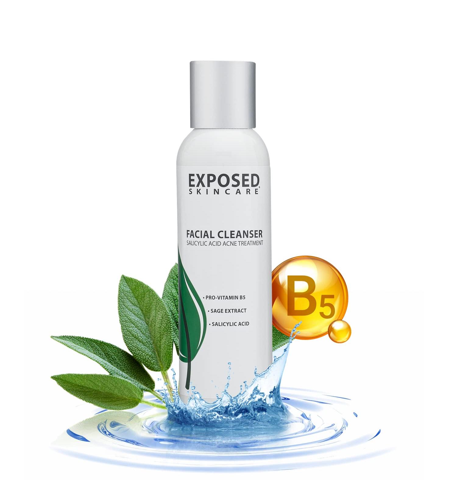 Exposed Skin Care Acne Facial Cleanser with Salicylic Acid - Pore Clarifying Treatment for Acne Prone Skin - Buy Online on GoSupps.com