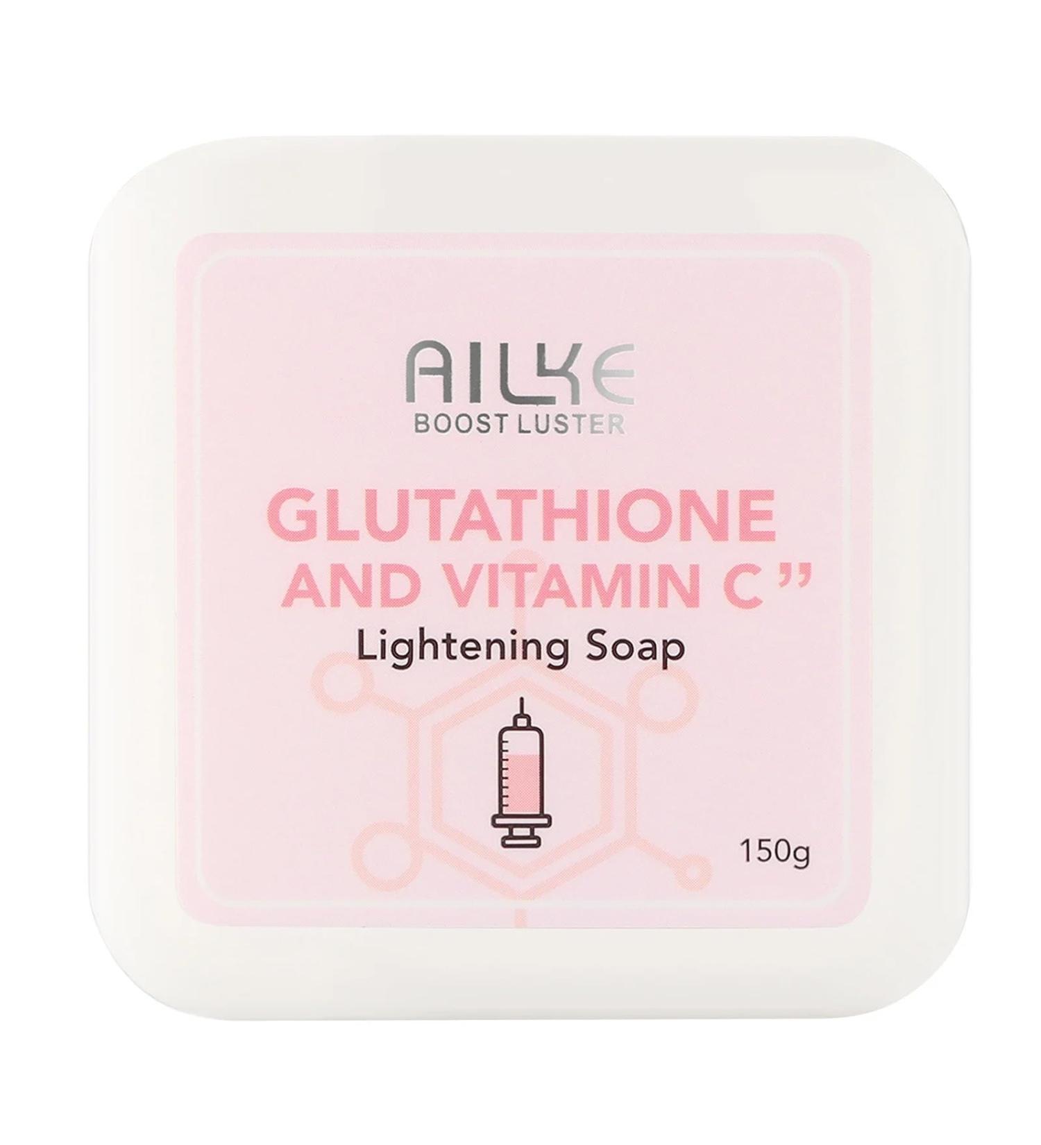 AILKE BOOST LUSTER AILKE Luminous Soap with Vitamin C and Glutathione Skin Glowing Cleansing Oil Regulation Smooth Skin Dark Spot Removal Soap Bar for Face and Body 150 g Pack of 1 1 copy - Buy Online on GoSupps.com