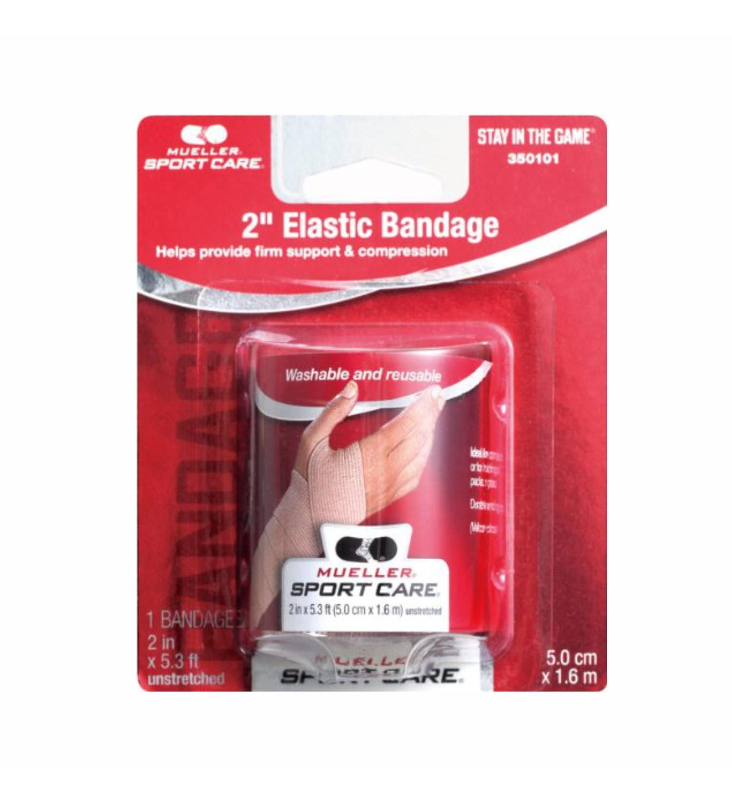 Mueller Elastic Bandages 2 x 5.3 ft | Reusable Cotton & Elastic | International Shipping Available - Buy Online on GoSupps.com