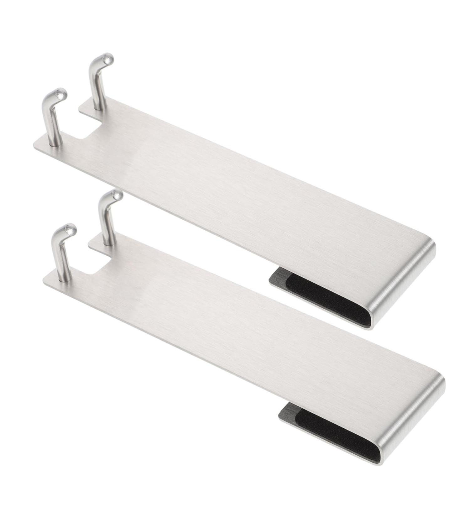 IWOWHERO Metal Coat Hanger 2pcs No Punching Hook Shower Door Over Door Towel Frameless Glass Hooks Coat Hook Stainless Steel 18X4.2CM Silver2 - Buy Online on GoSupps.com
