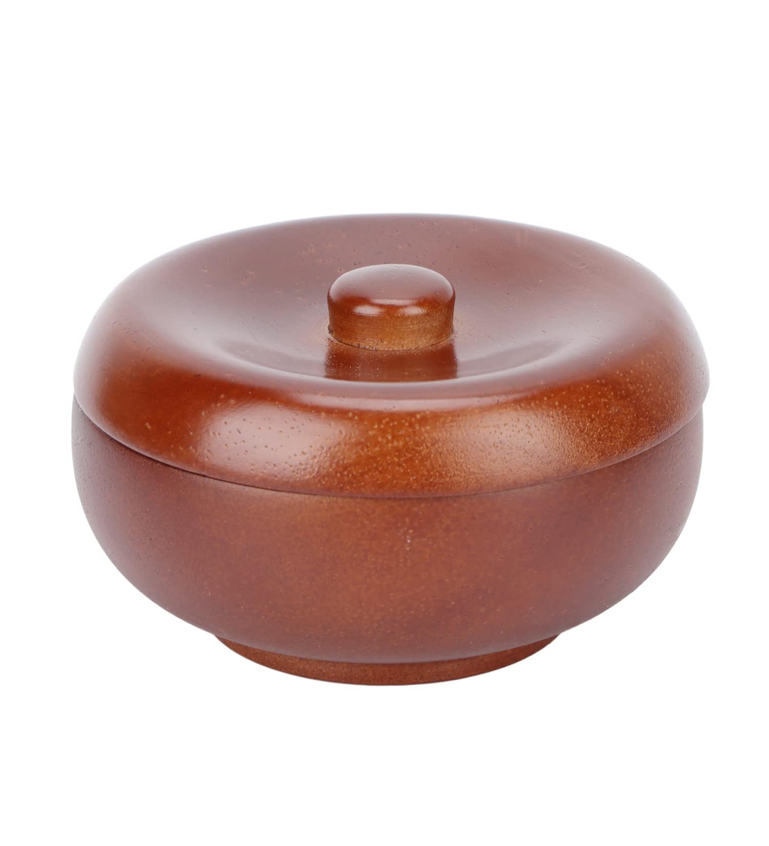Premium Wooden Shaving Bowl with Lid - Ideal for Men's Shaving Foam & Soap | International Shipping Available - Buy Online on GoSupps.com