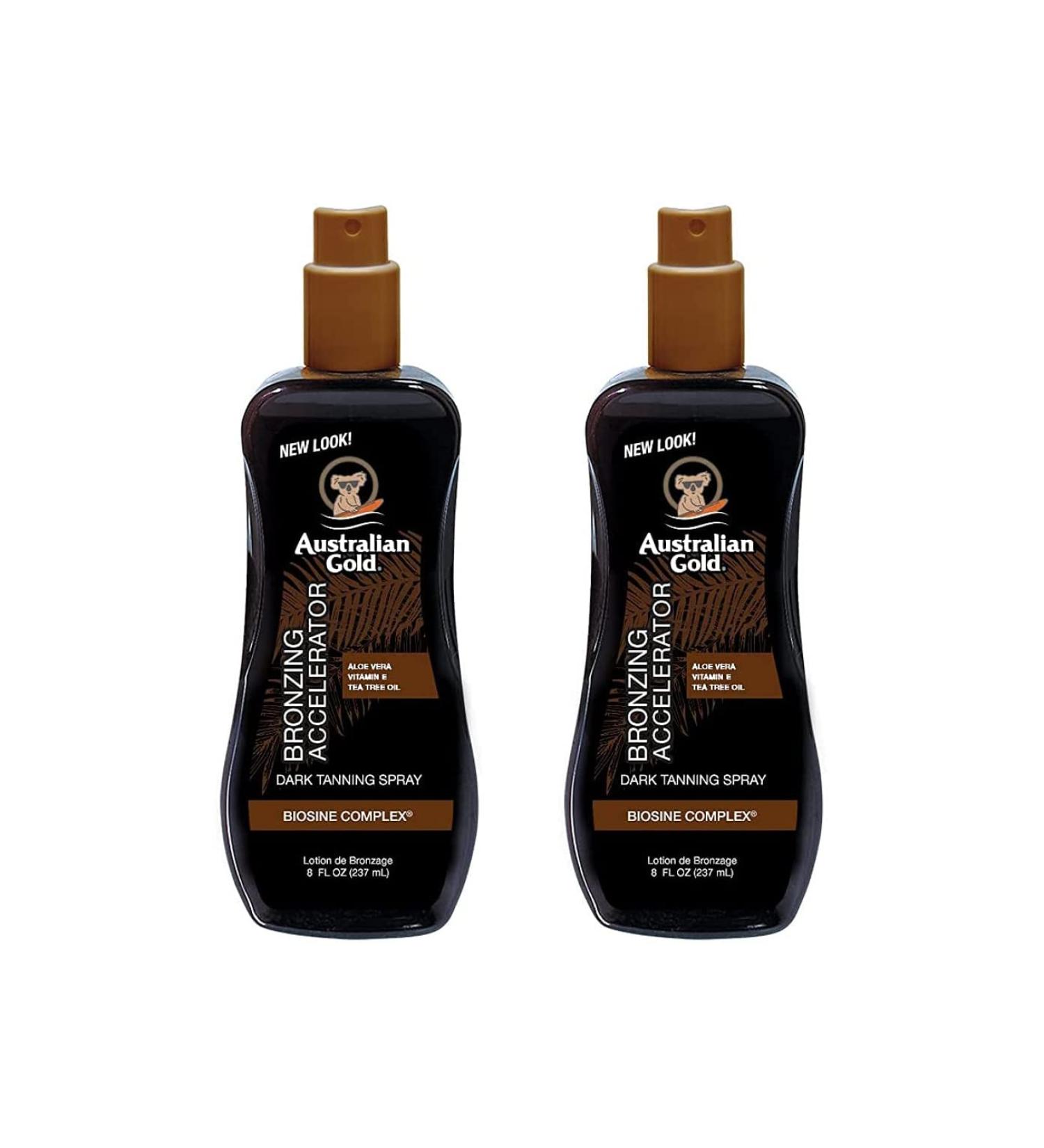Australian Gold Accelerator Spray Gel With Bronzer 8 Ounce (237ml) (Pack of 2)