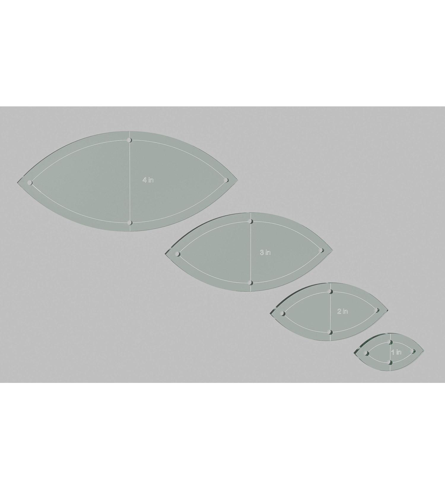 Orange Peel and Leaf Quilting Template Set - 4 Piece with 1/4 Seam Allowance - Buy Online on GoSupps.com