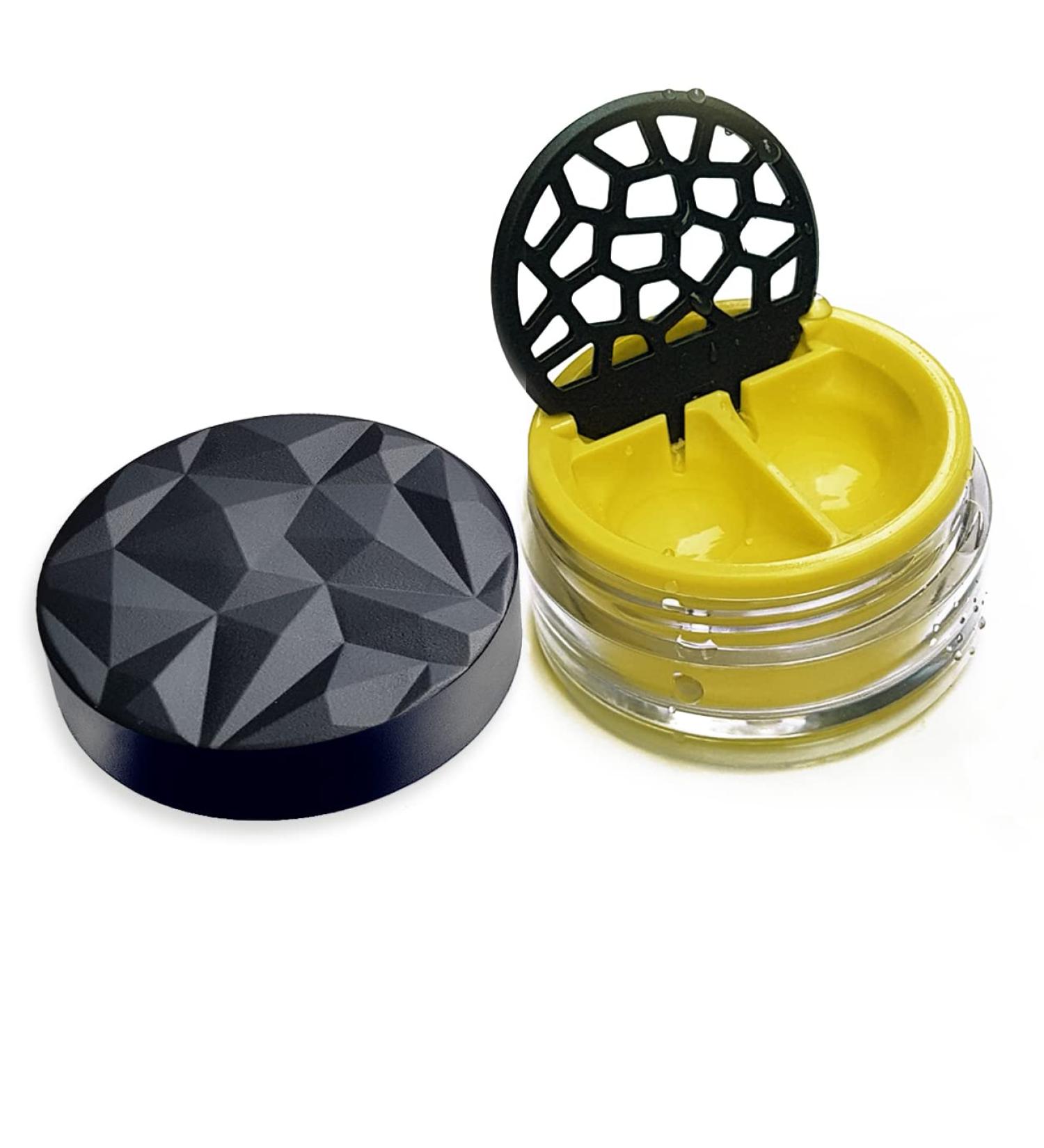 Buy Lensbix Geometric Contact Lens Container - Futuristic 3D Design Stylish Accessory for Lens Wearers (NO25 Yellow) - Buy Online on GoSupps.com