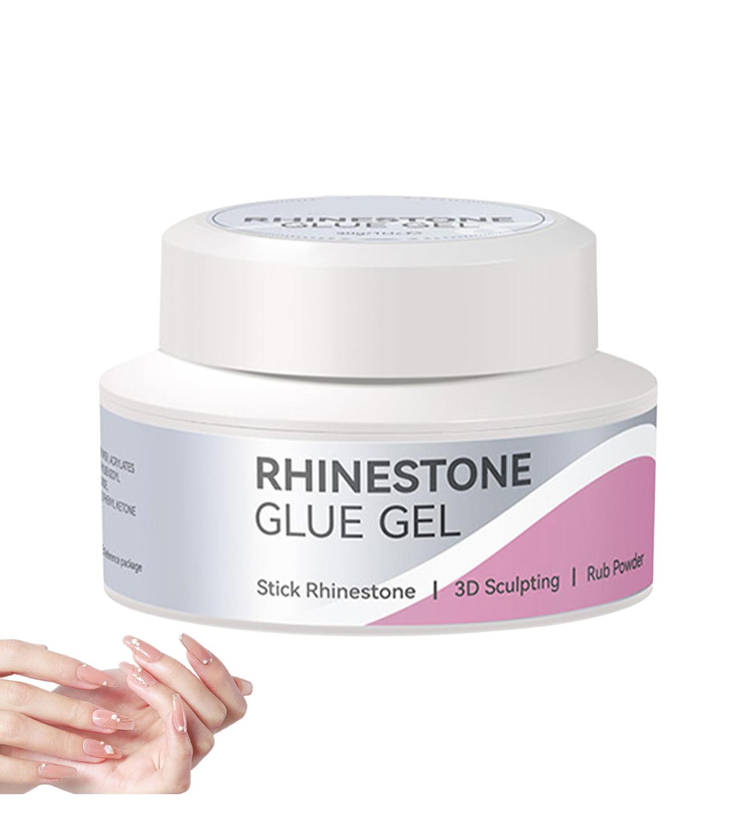 Rhinestone Gel | Strong and Durable Adhesive 30g Gem Glue for Nail Decoration - For Sculpting Women's and Girls' Home Indoor and Outdoor Use Holidays Christmas Birthdays Salon Fabric - Buy Online on GoSupps.com