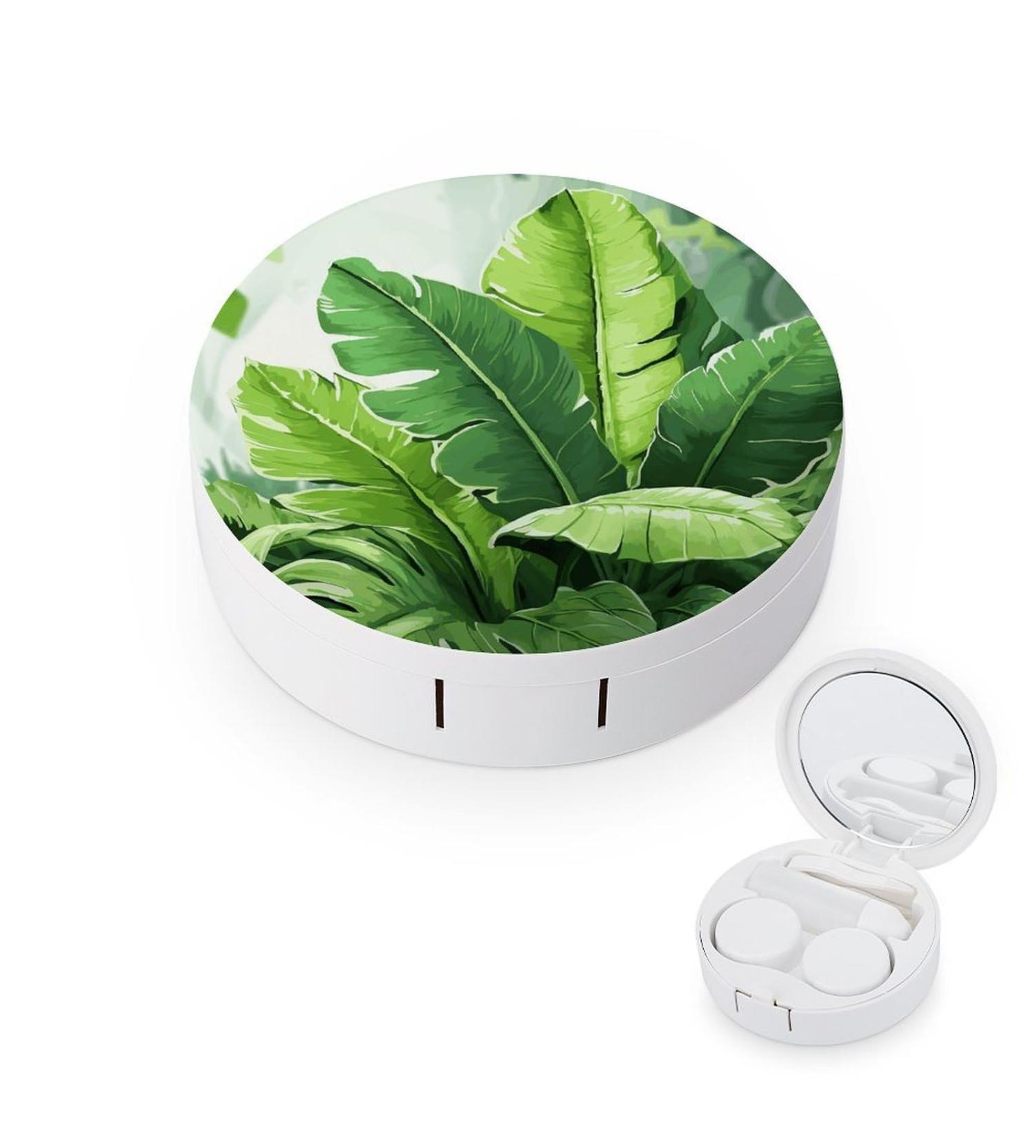 Buy Cute Banana Leaves Contact Lens Case | Portable Travel Storage Box for Contact Lenses - Buy Online on GoSupps.com
