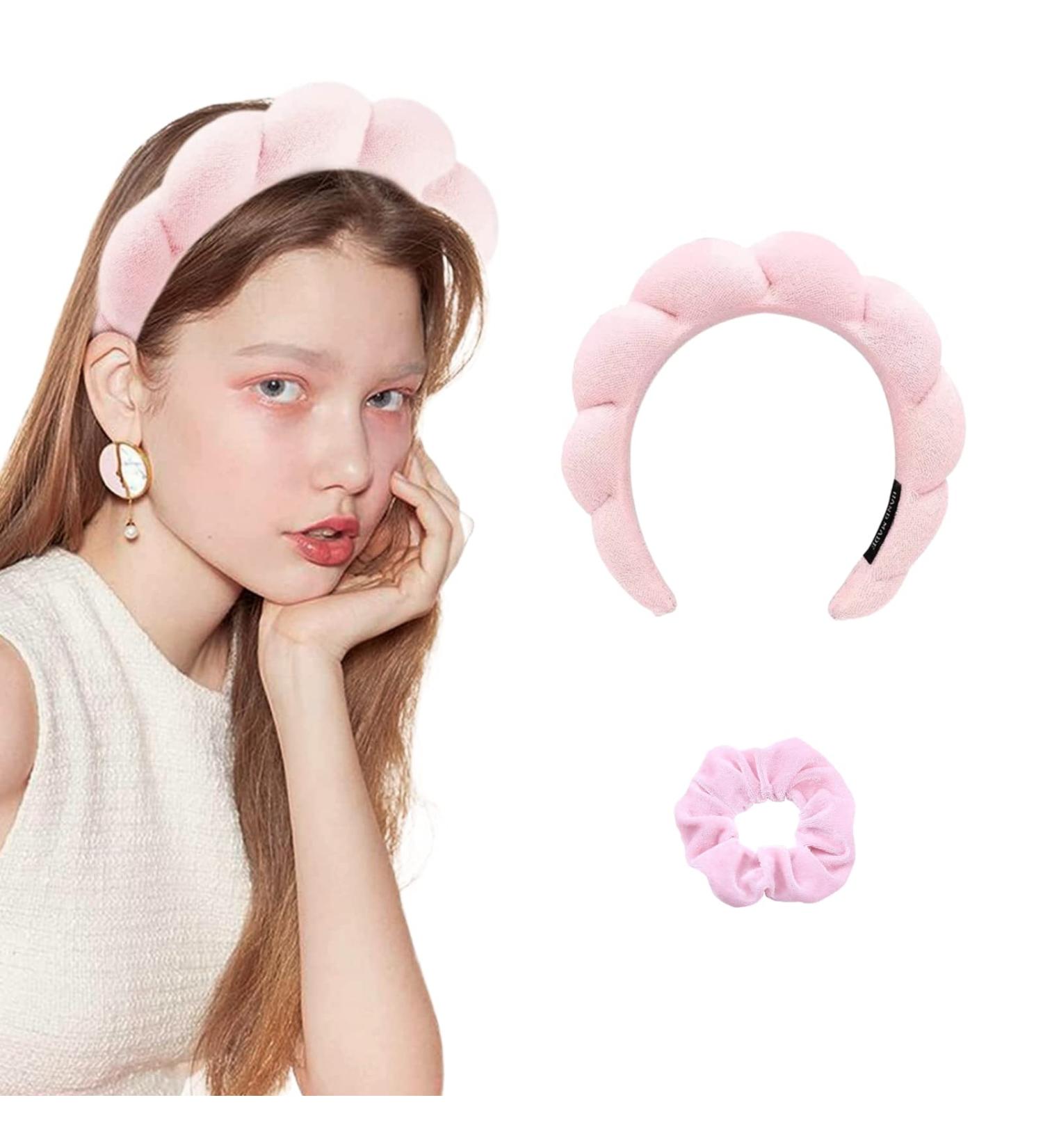JetlagClock Spa Headband - Padded Soft Hairband for Women - Non Slip Hair Accessory - Pink - Buy Online on GoSupps.com