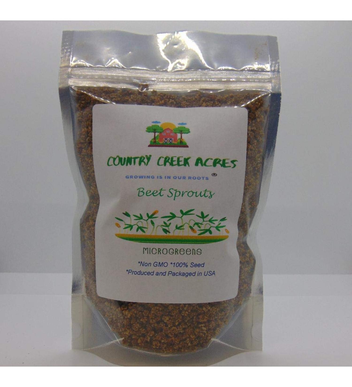 Country Creek Acres Beet Sprouting Seeds 2 lbs - Non GMO, High Germination for Microgreens, Juicing, Gardening - Hydroponics & Salad Sprouts - Buy Online on GoSupps.com