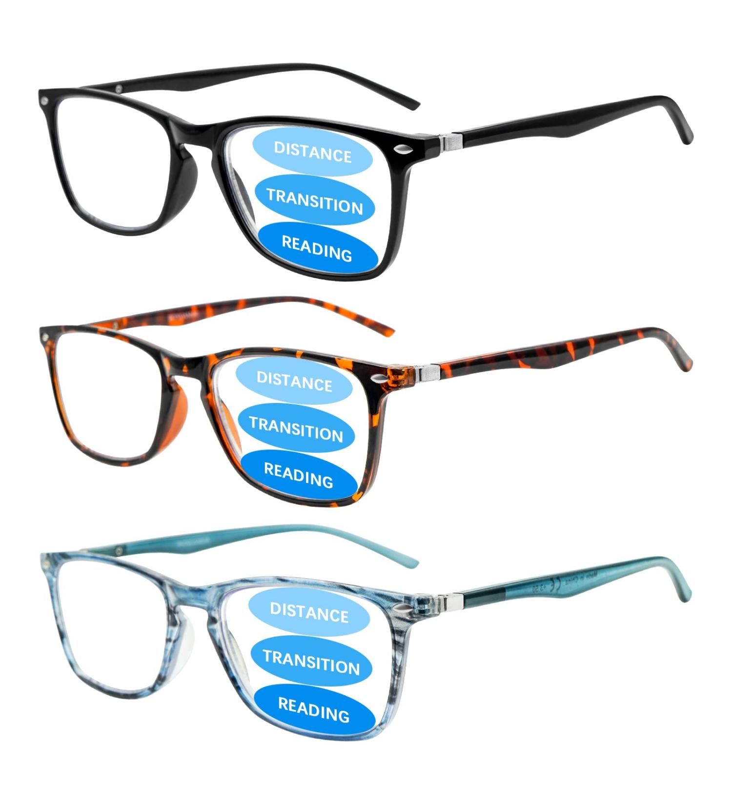 3 Pack Progressive Multifocus Reading Glasses for Men Women Blue Light Blocking Spring Hinges Computer Readers (3 Mix  1.50  multiplier_x) 3 Mix 1.5 x - Buy Online on GoSupps.com