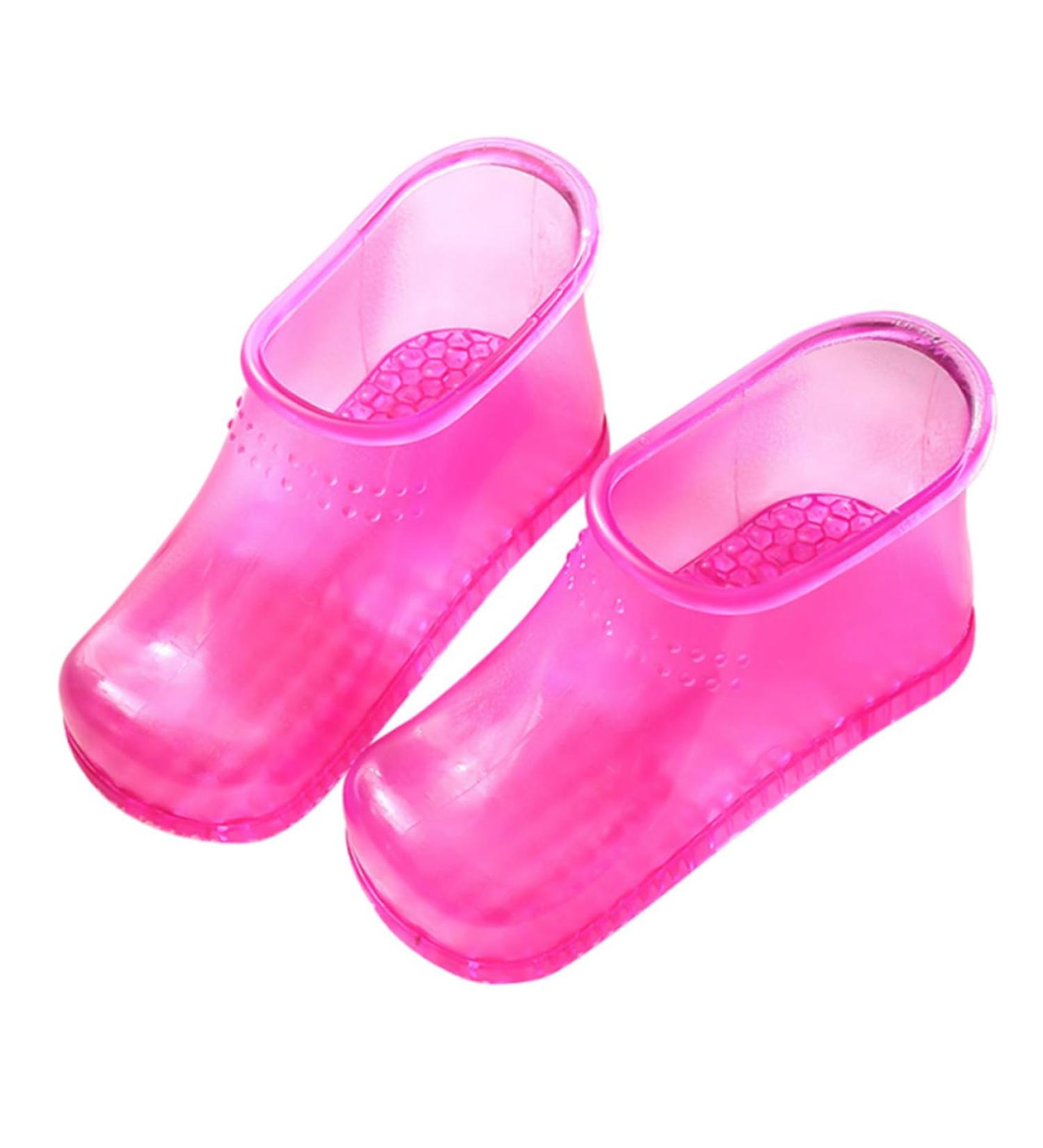 IWOWHERO 1 Pair Foot Bath Shoes Home Foot Bath Bucket Foot Spa Boots Feet Pedicure Slippers Foot Bucket Basin Shoe Slipper Sandal Slippers Mitaine Foot Bath Tool Soak Small Size Pvc Pie Man 26.3x11cm Rosy - Buy Online on GoSupps.com