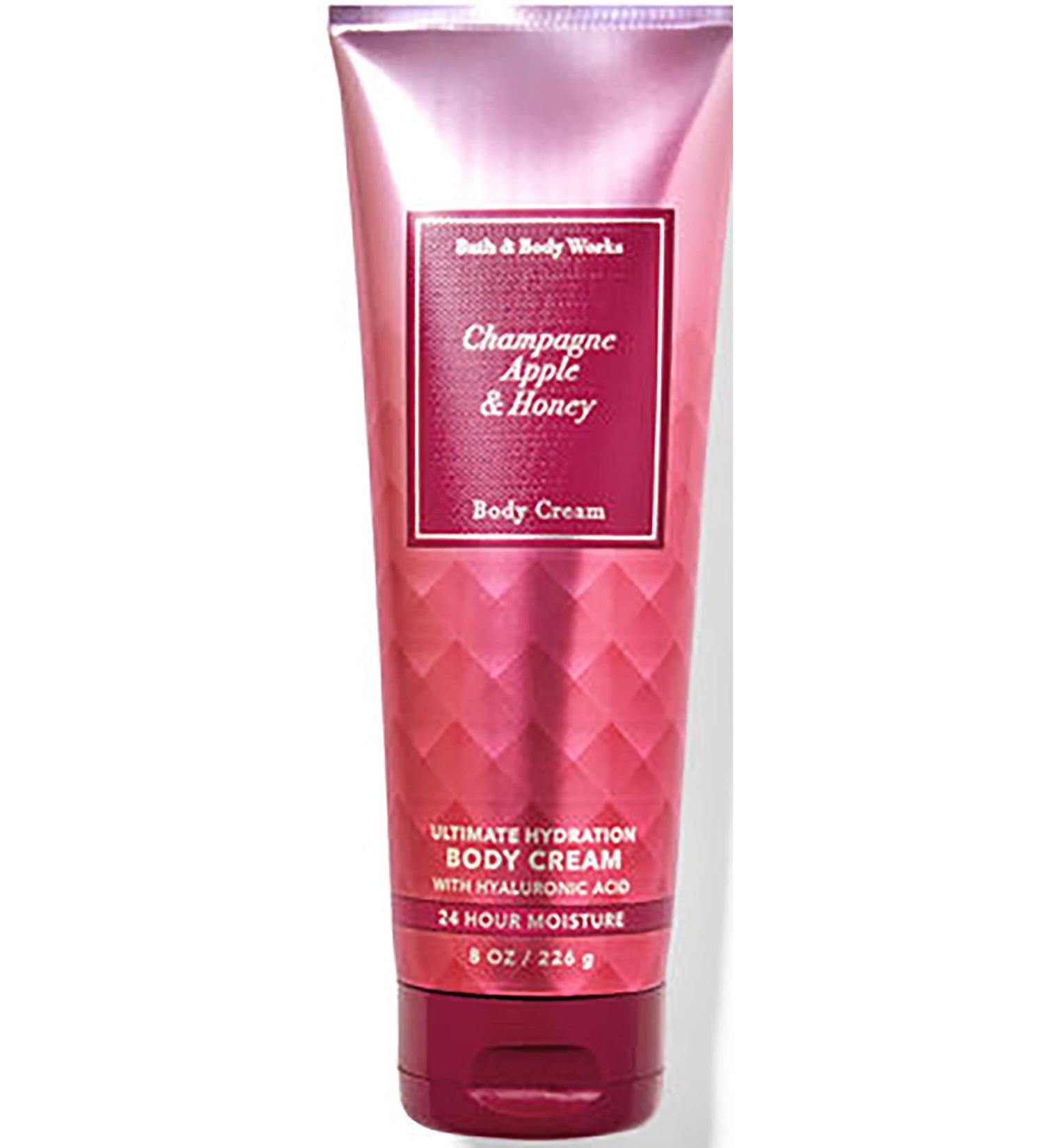 Bath & Body Works Champagne Apple & Honey Signature Collection Ultimate Hydration Body Cream For Women 8 Fl Oz (Champagne Apple & Honey)
