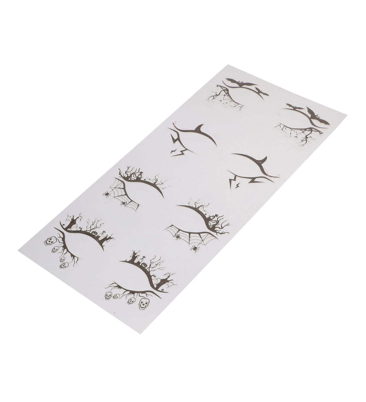 Healvian 20 Pairs Halloween Eyeliner Stickers Makeup Stencil Eyeshadow Sticker Prop Spider Stickers Pvc - Buy Online on GoSupps.com