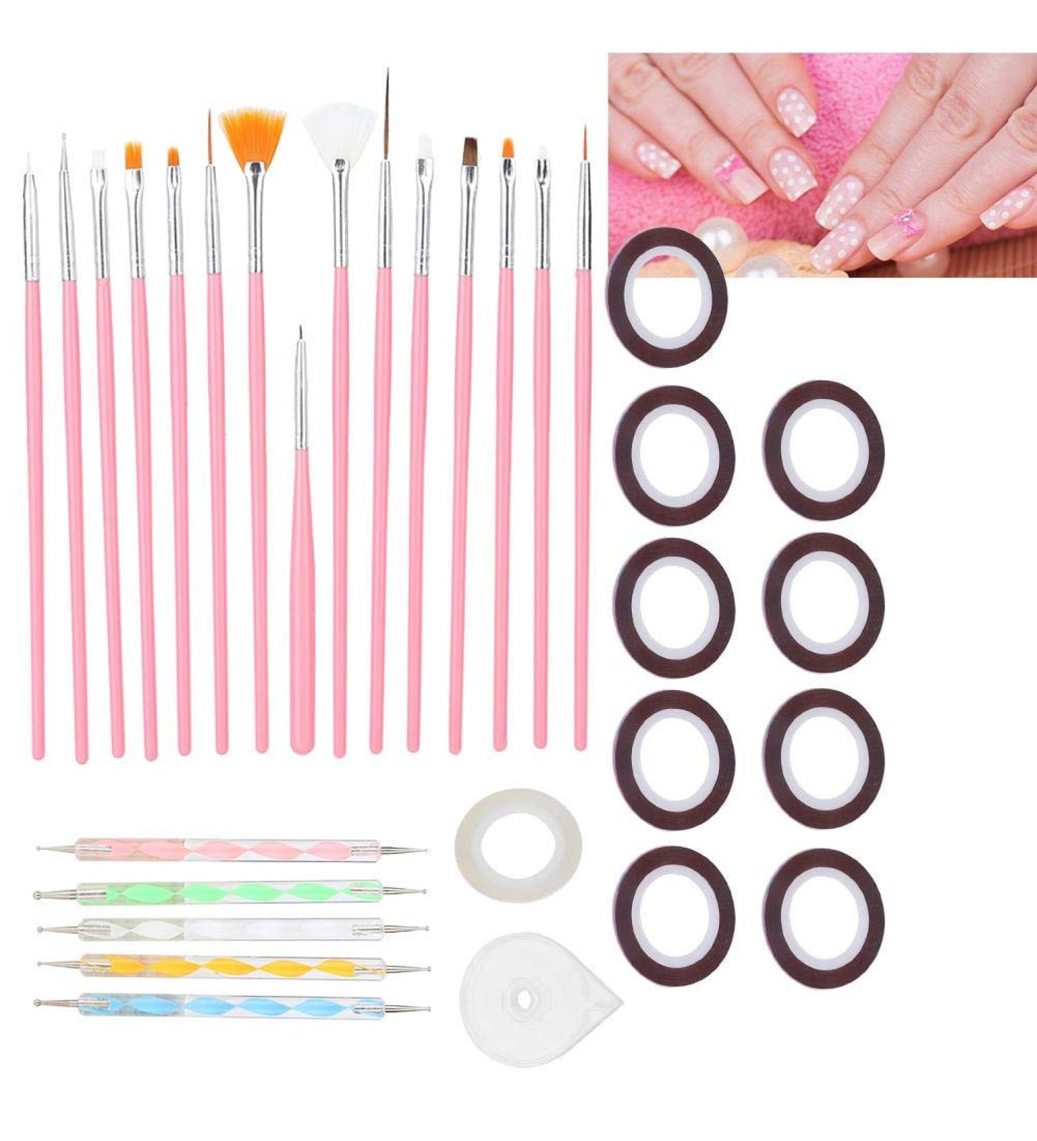 Professional Nail Art Set for Manicure Dotting Tools & Mixing Pen International Shipping - Buy Online on GoSupps.com
