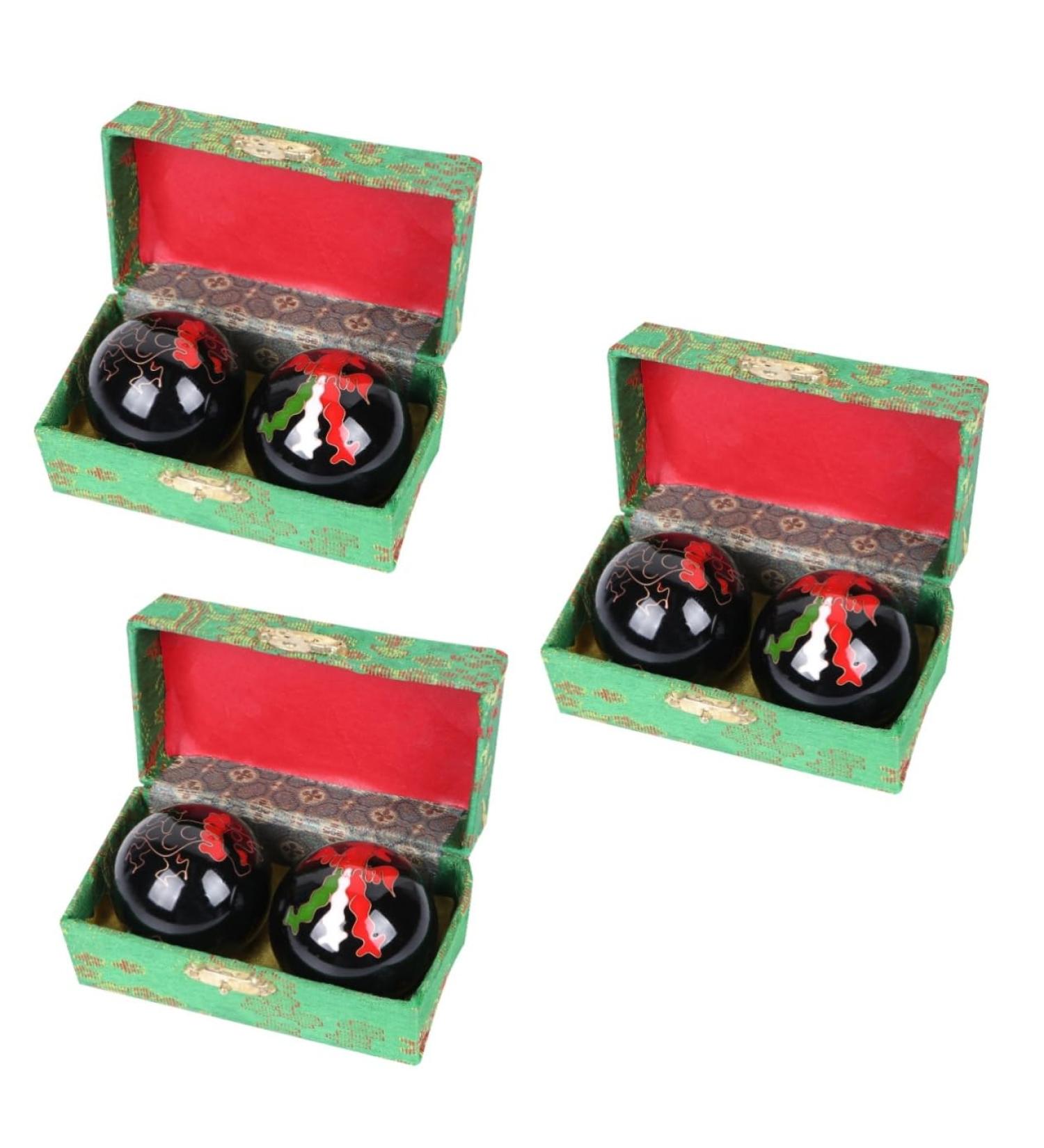 Buy Gleavi 6 STK Health Balls - Massage & Exercise Balls for Finger Training | Chinese Baoding Balls | Hand Massage & Fitness | 3-Piece Set - Buy Online on GoSupps.com