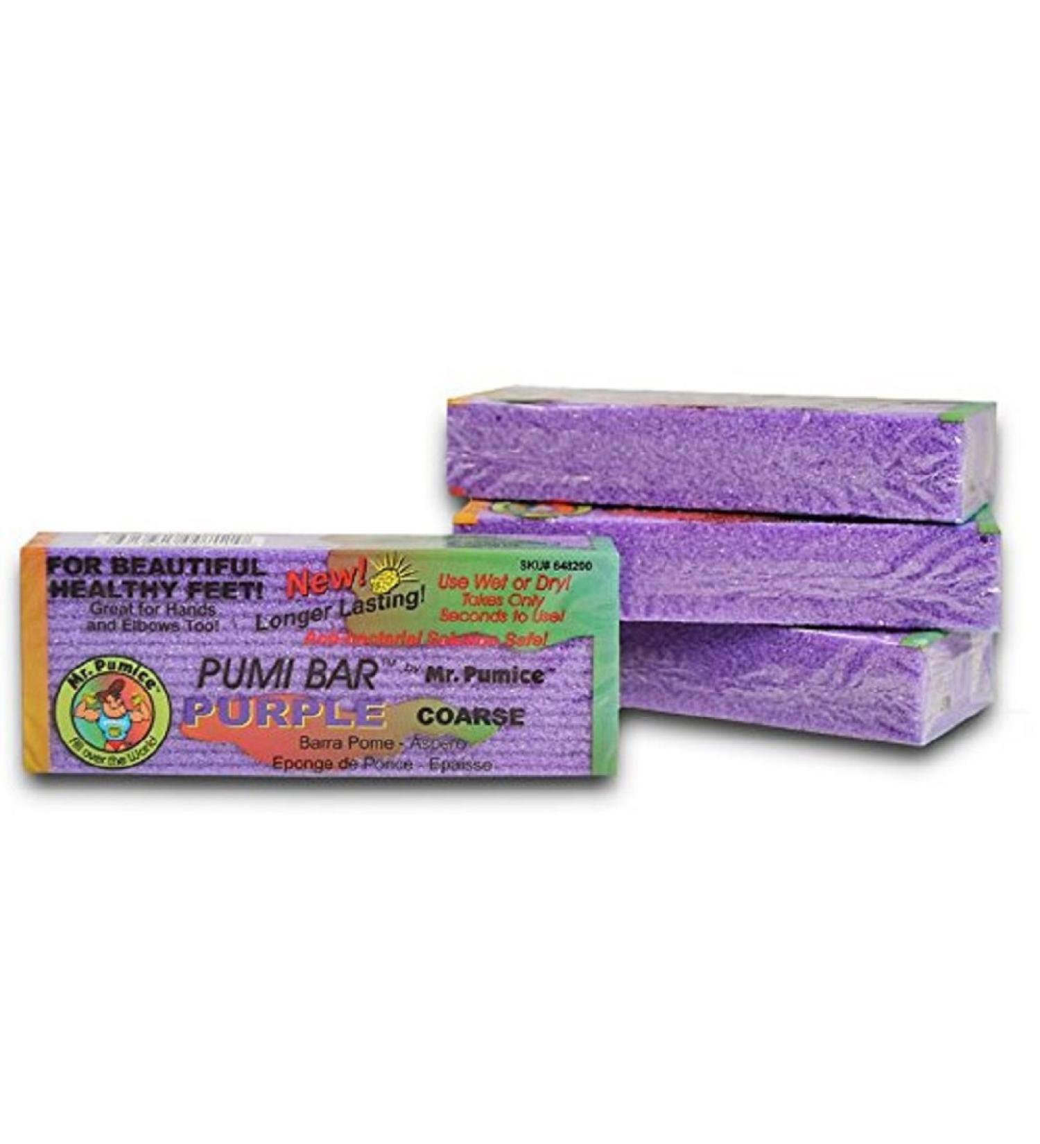 Mr. Pumice PUMI Bar Purple - Set of 4 Pumice Bars for Smooth, Soft Feet - Buy Online on GoSupps.com
