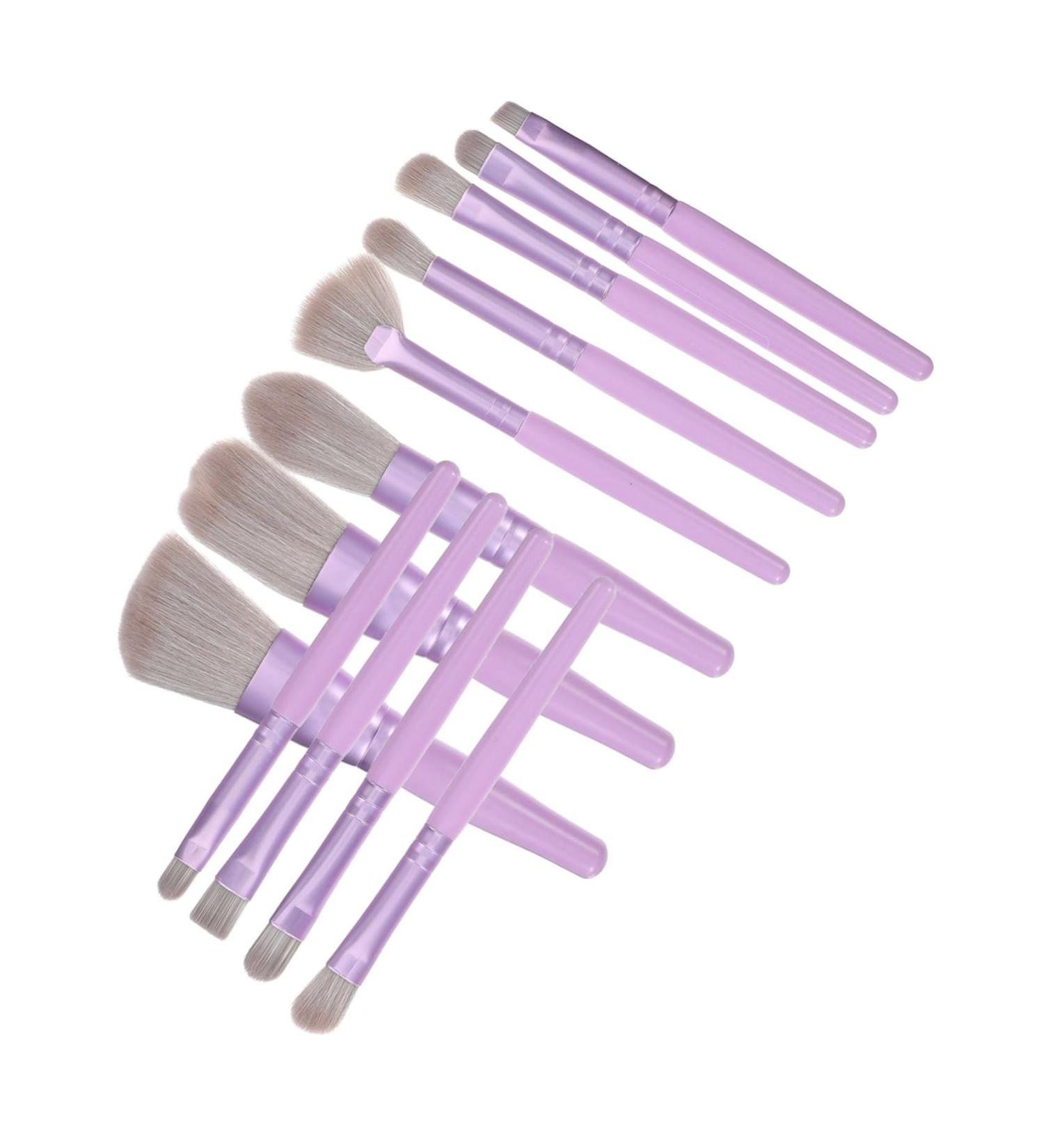 FOMIYES Premium Makeup Brush Set for Women Travel-Friendly Beauty Tools with Wooden Handles Perfect for Blush Lips & Face Purple 12.20X2.20X1.20CM - Buy Online on GoSupps.com