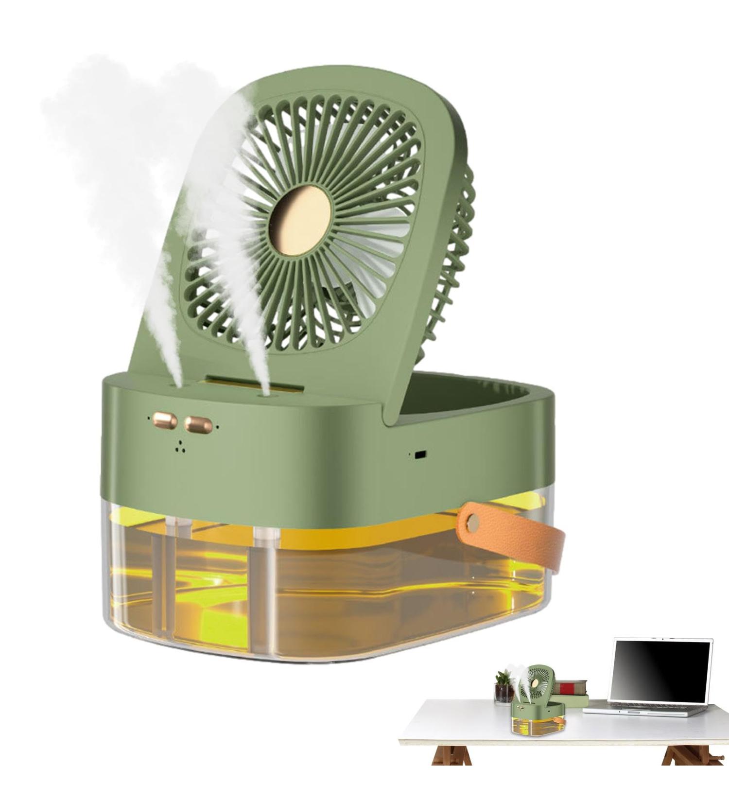 Spraying Mist Fan | Table Spraying Mist Fan Water - Remote Control Humidifier Fan Desktop Spray Moisturizing Fan for Table Home Travel Offices Green A - Buy Online on GoSupps.com